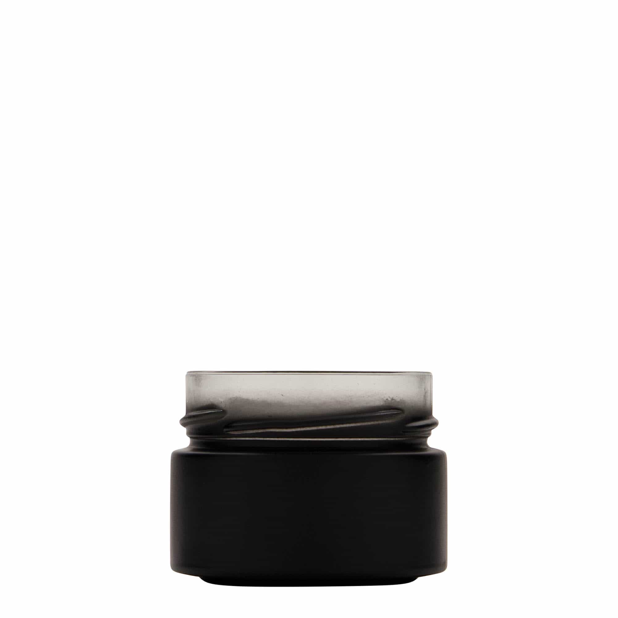 130 ml στρογγυλό γυαλί 'Aurora', μαύρο, στόμιο: Deep-Twist-Off (DTO 66)
