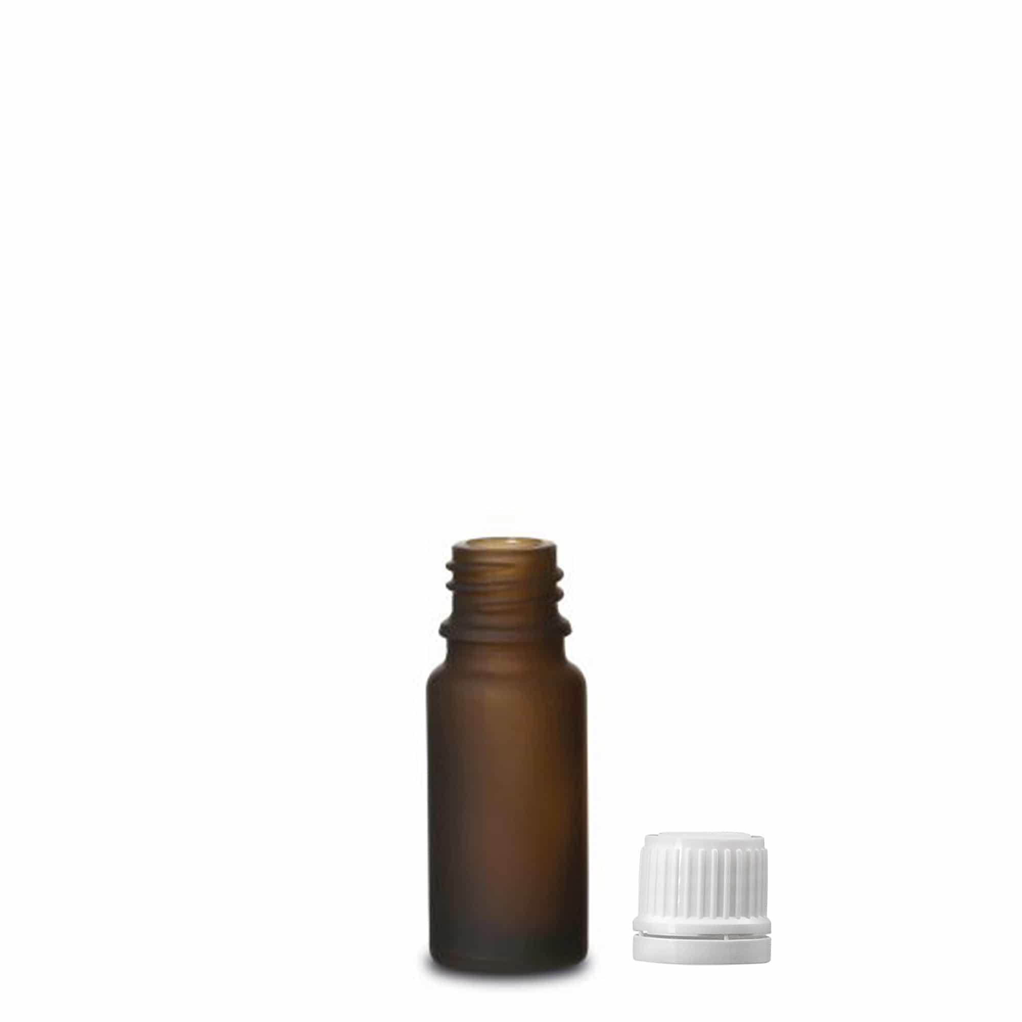 10ml φαρμακευτικό μπουκάλι, γυαλί, καφέ ματ, στόμιο: DIN 18