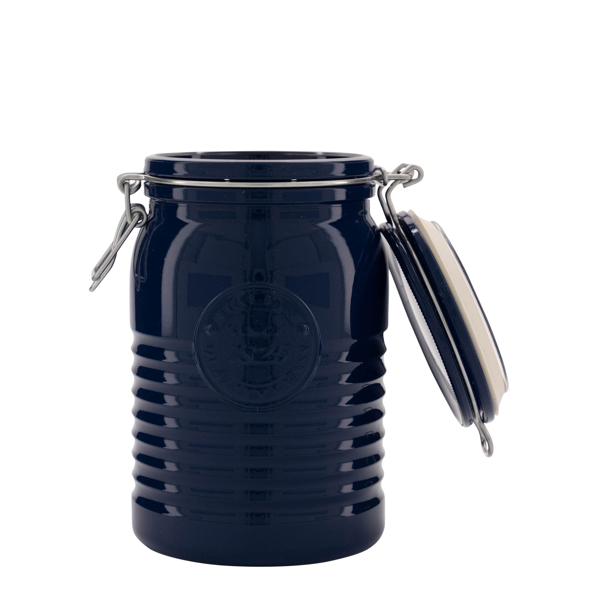 1.000 ml βάζο με σύρμα κλεισίματος 'Officina 1825', μπλε, στόμιο: κλείσιμο με σύρμα