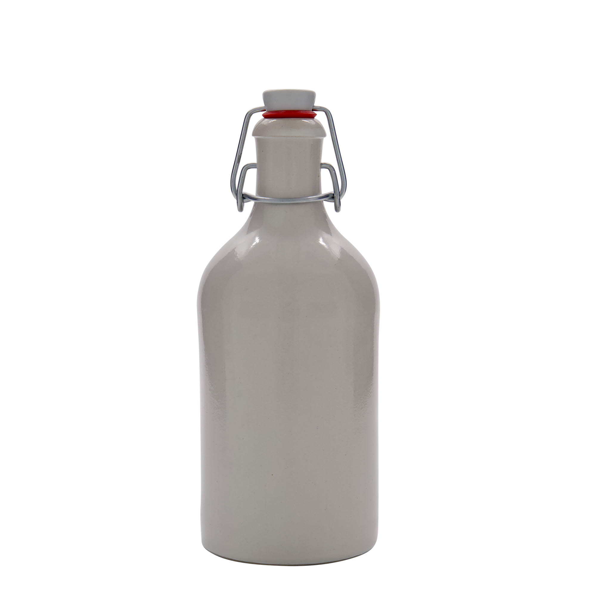 500 ml κανάτα από πηλό, κεραμικό, λευκή, στόμιο: κλείσιμο με σύρτη