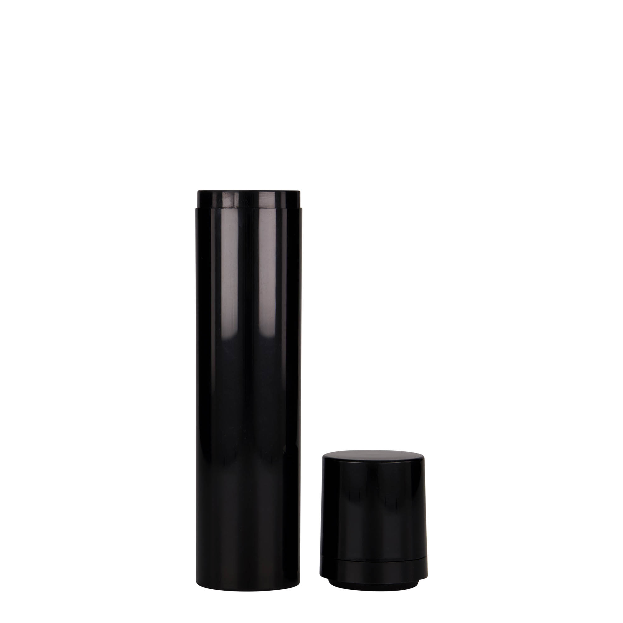 100 ml Airless Διανομέας 'Mezzo', πλαστικό PP, μαύρο