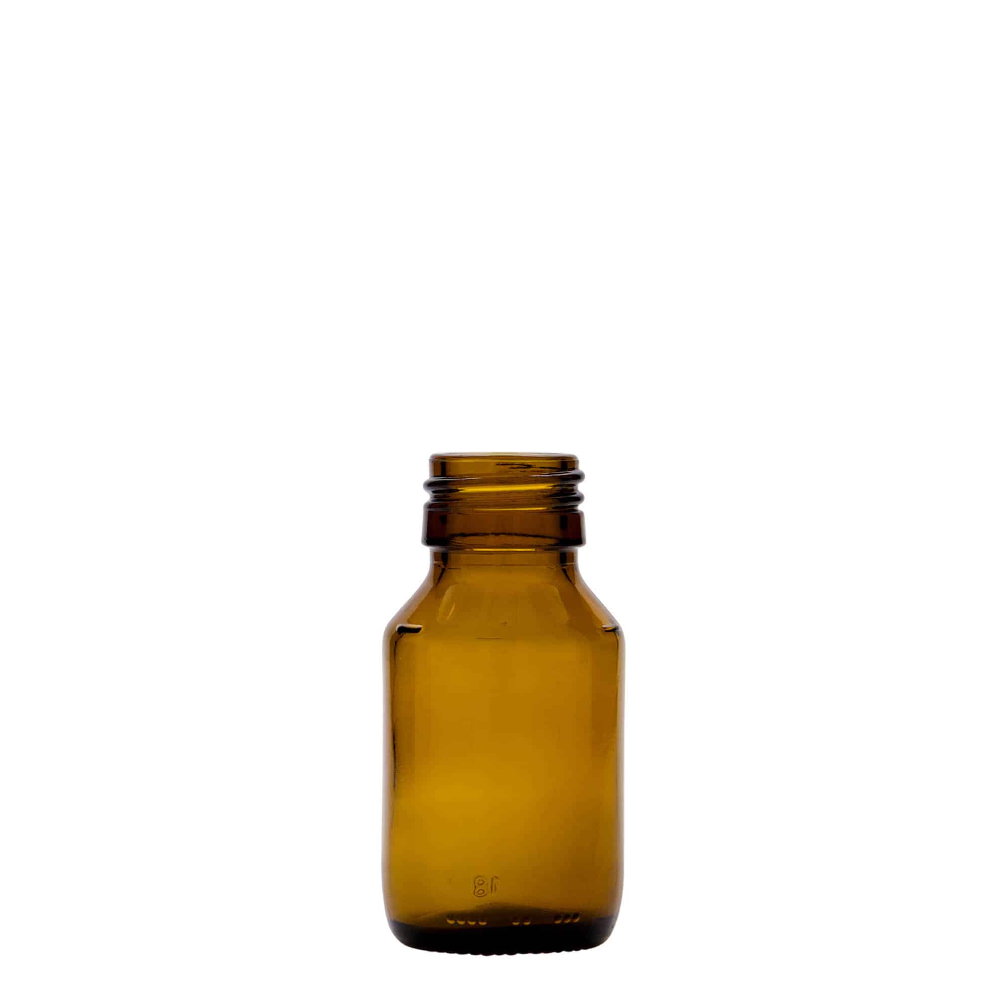 50 ml ιατρικό μπουκάλι, καφέ, γυαλί, στόμιο: PP 28 50 ml ιατρικό μπουκάλι, καφέ, γυαλί, στόμιο: PP 28
