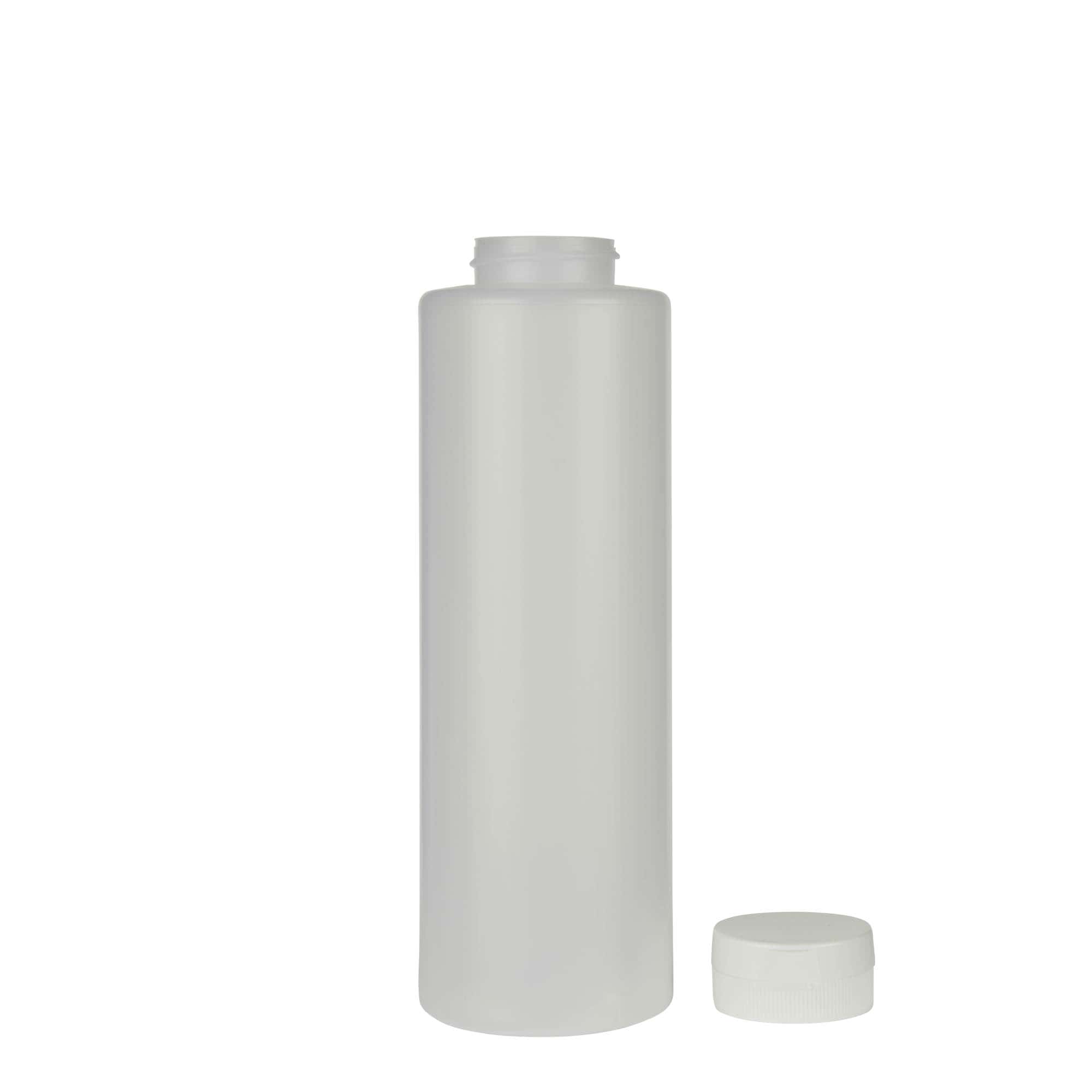 Μπουκάλι για σως 500 ml, πλαστικό LDPE, φυσικό χρώμα, στόμιο: 38/400