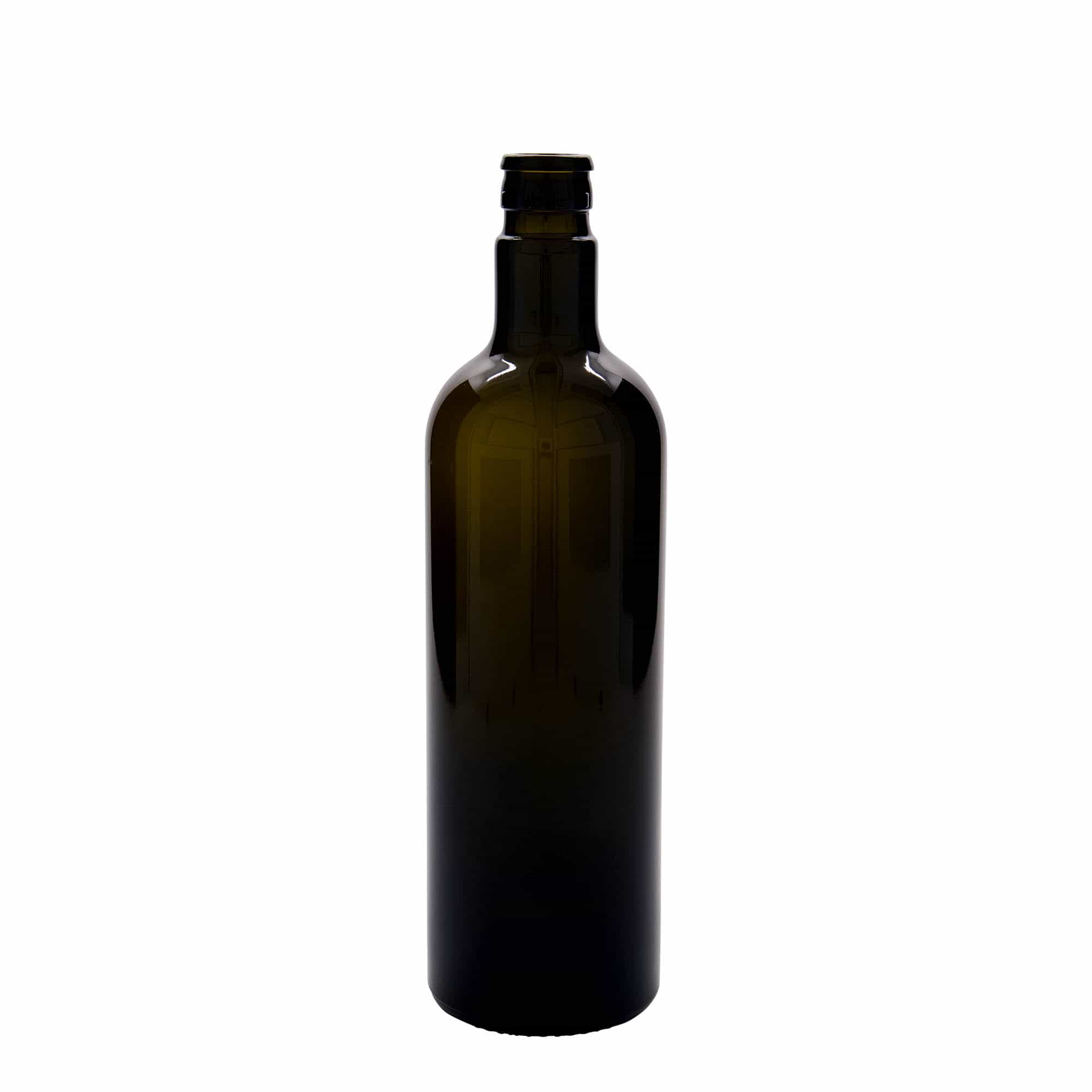 Μπουκάλι για ξίδι/λάδι 'Willy New' 750 ml, γυάλινο, πράσινο αντικέ, στόμιο: DOP