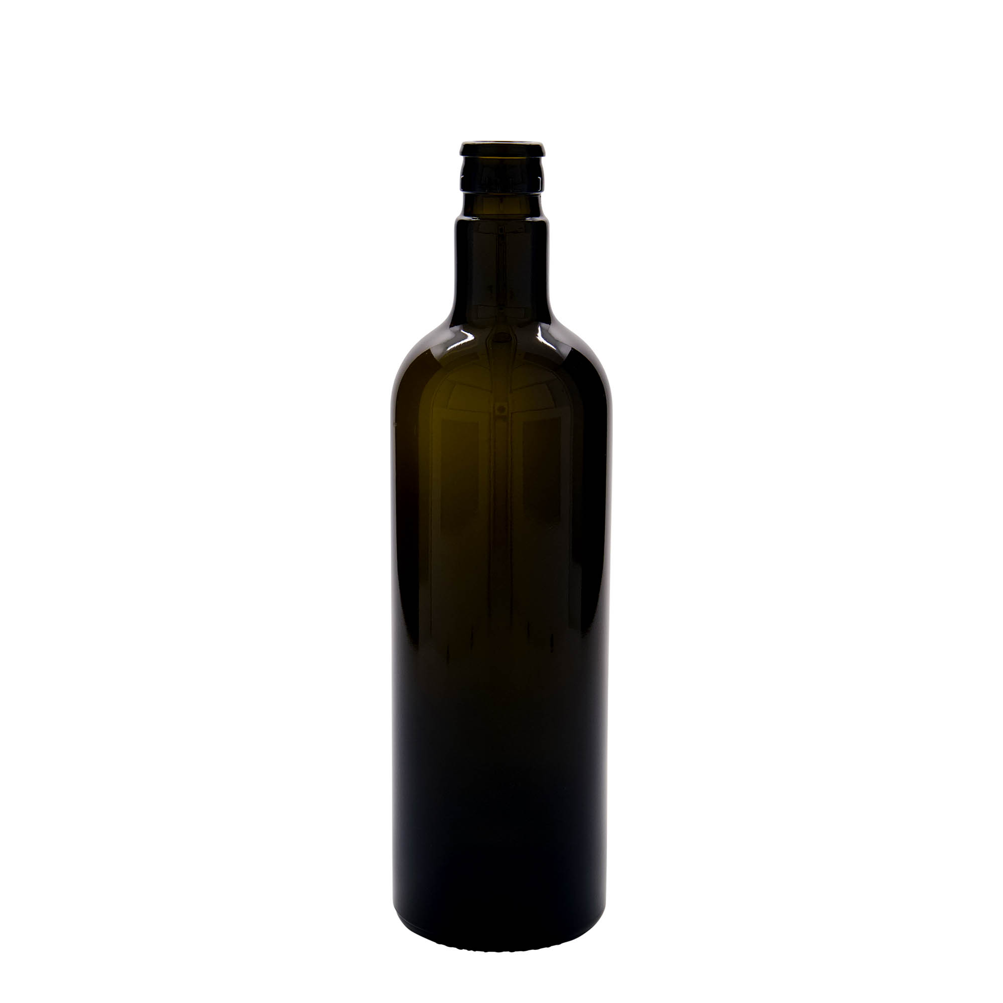 750 ml μπουκάλι ξιδιού/λαδιού 'Willy New', γυαλί, παλαιωμένο πράσινο, στόμιο: DOP