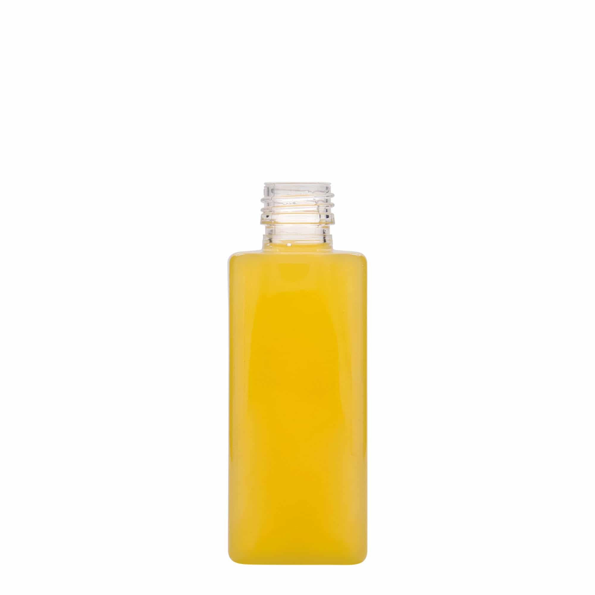 250 ml φιάλη PET 'Karl', τετράγωνη, πλαστικό, στόμιο: PP 28