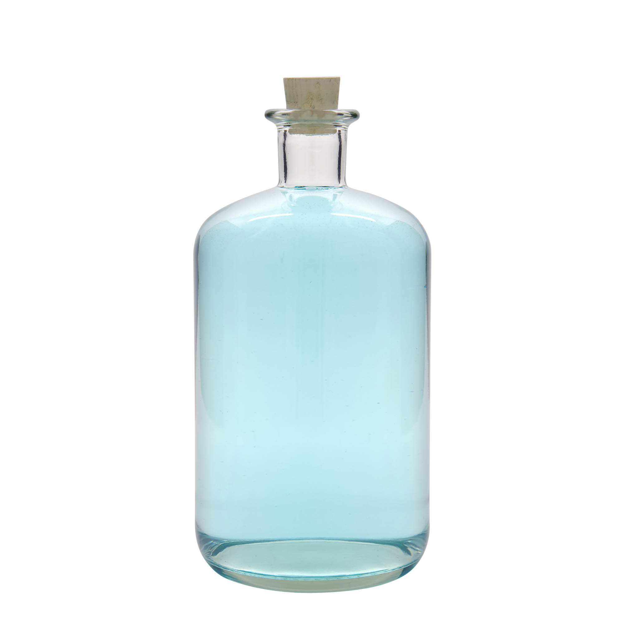1.500 ml γυάλινο μπουκάλι φαρμακοποιού, στόμιο: φελλός