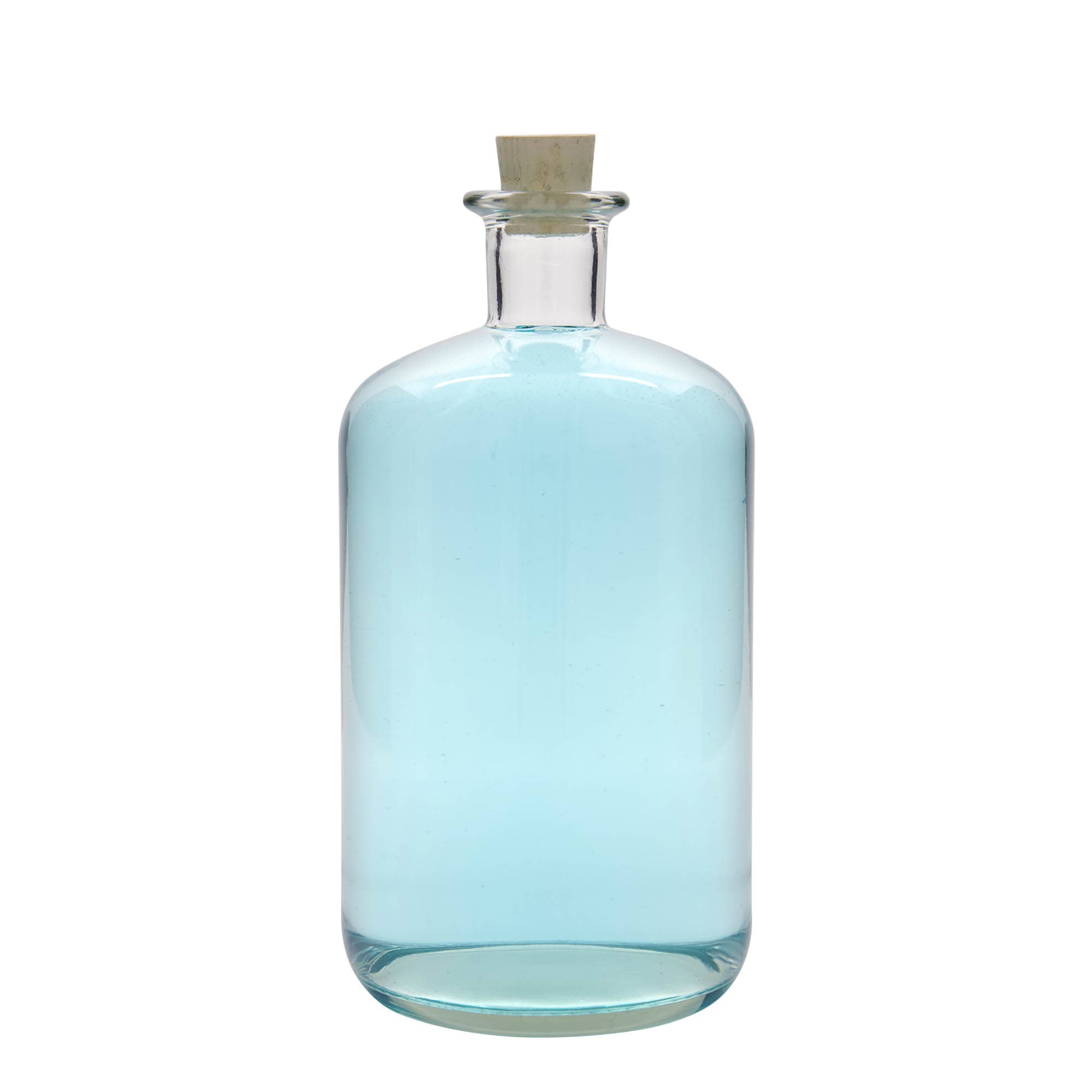 1.500 ml γυάλινο μπουκάλι φαρμακοποιού, στόμιο: φελλός
