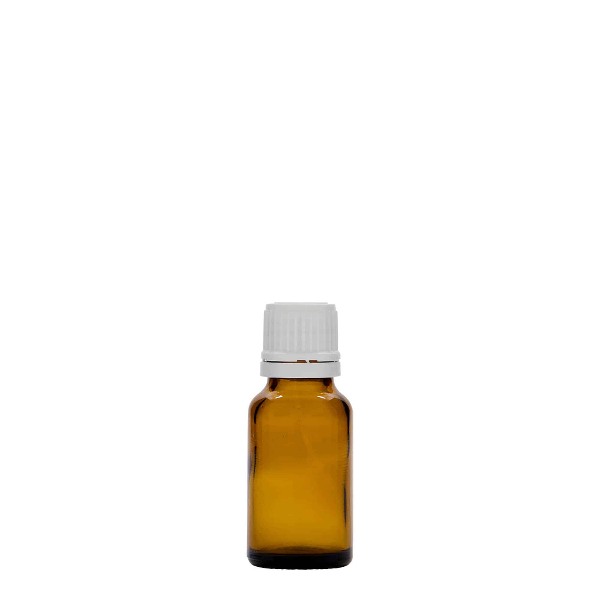 15 ml φιαλίδιο φαρμάκου, γυαλί, καφέ, στόμιο: DIN 18