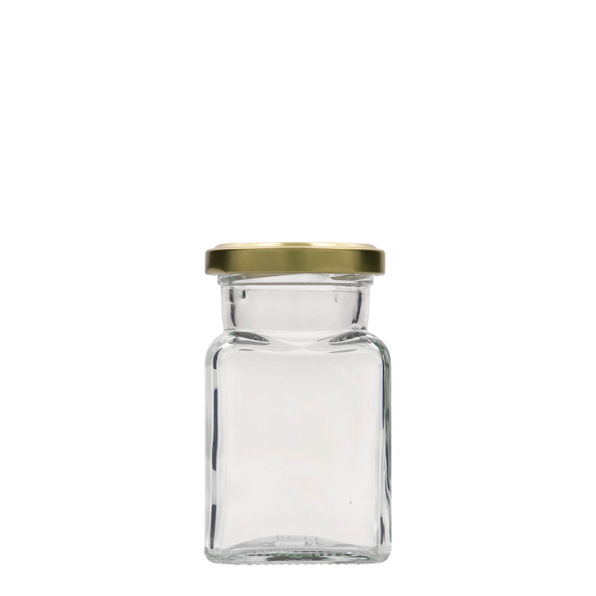 150 ml τετράγωνο γυάλινο βάζο, στόμιο: Twist-Off (TO 53) 150 ml τετράγωνο γυάλινο βάζο, στόμιο: Twist-Off (TO 53)