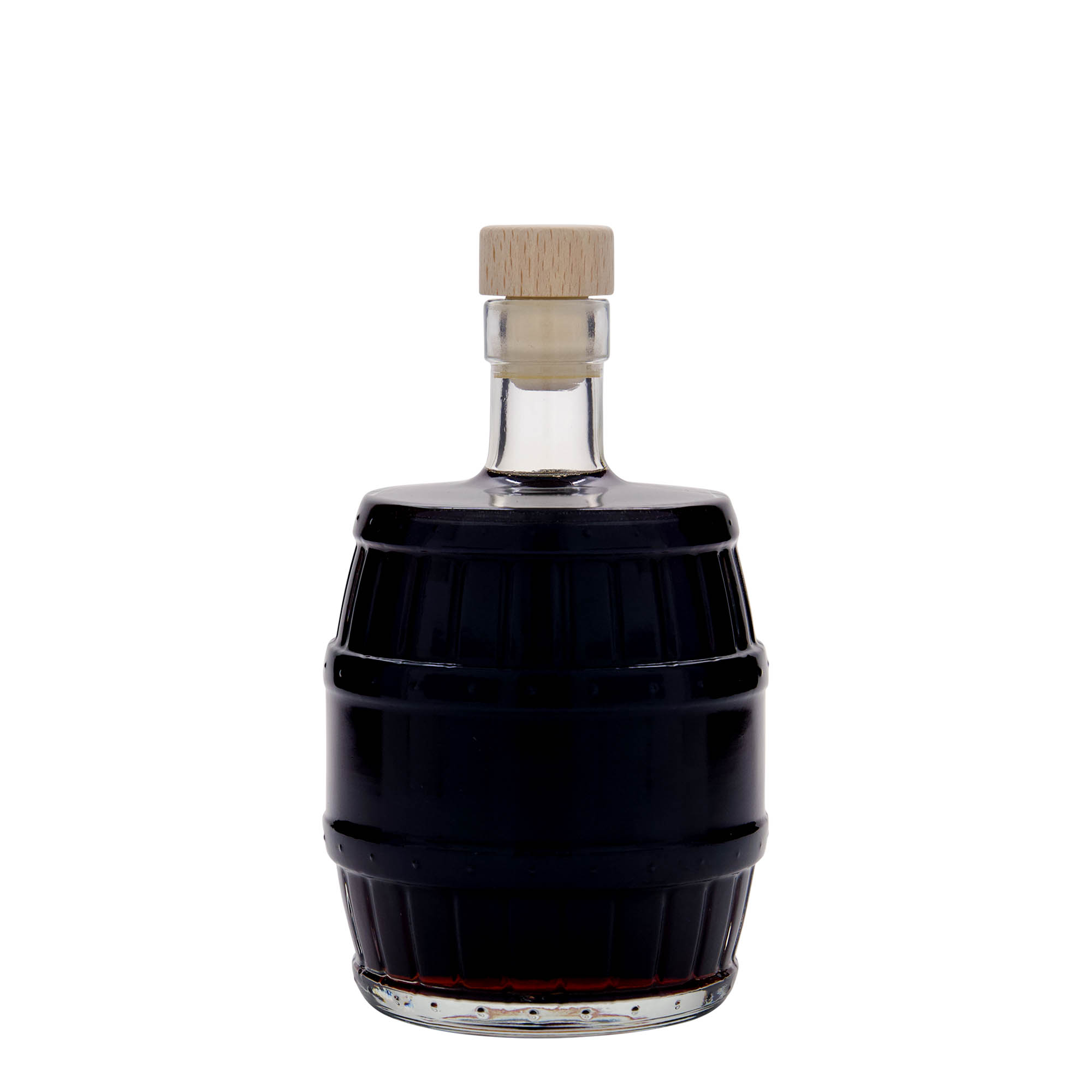 500 ml γυάλινο μπουκάλι 'βαρέλι', στόμιο: φελλός