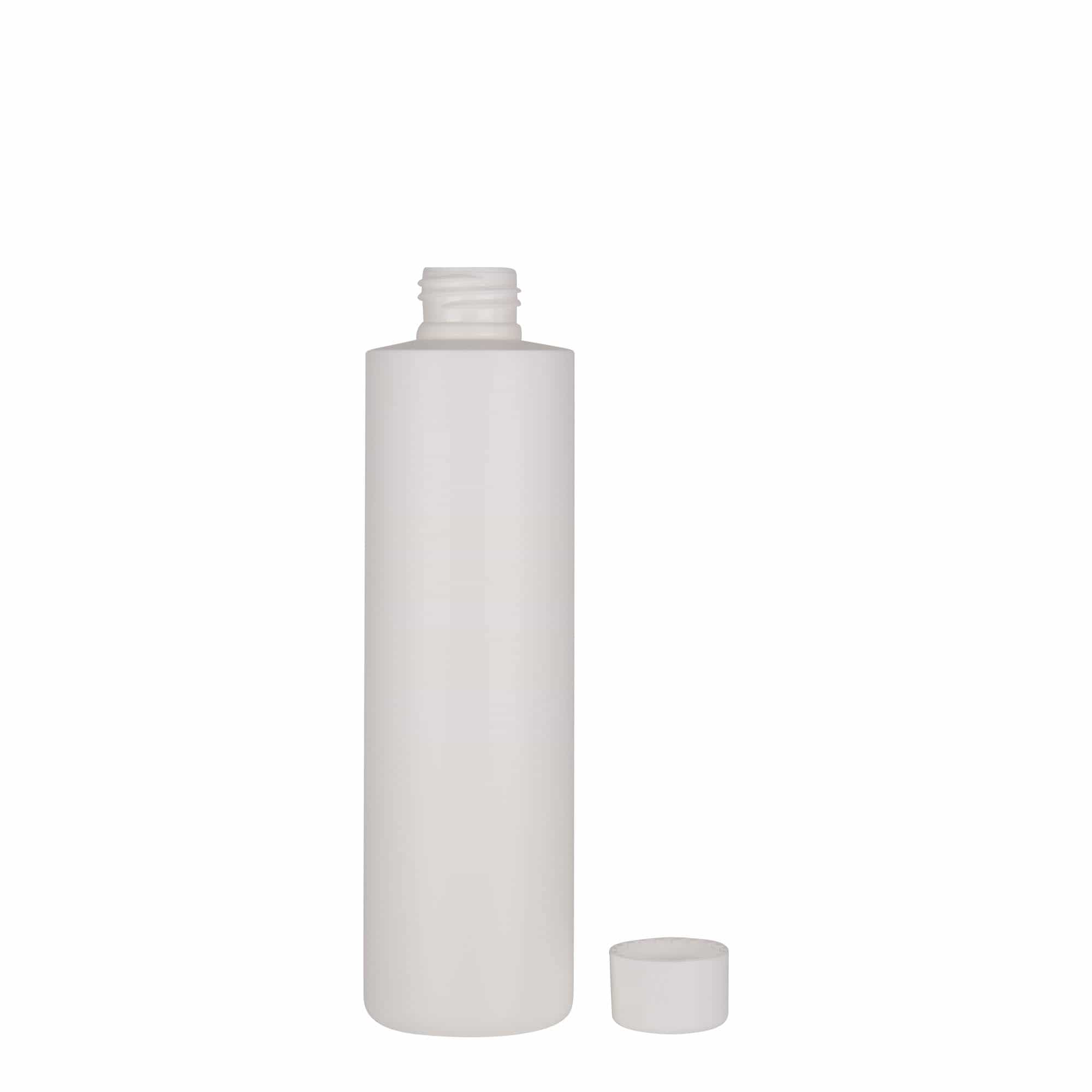 Πλαστικό μπουκάλι 'Pipe' 250 ml, Green HDPE, λευκό, στόμιο: 24/410