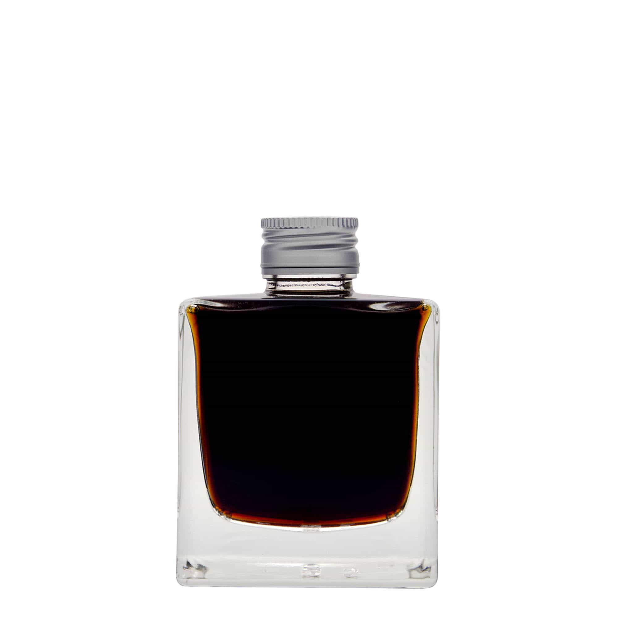 200 ml γυάλινο μπουκάλι 'Cube', τετράγωνο, στόμιο: PP 28