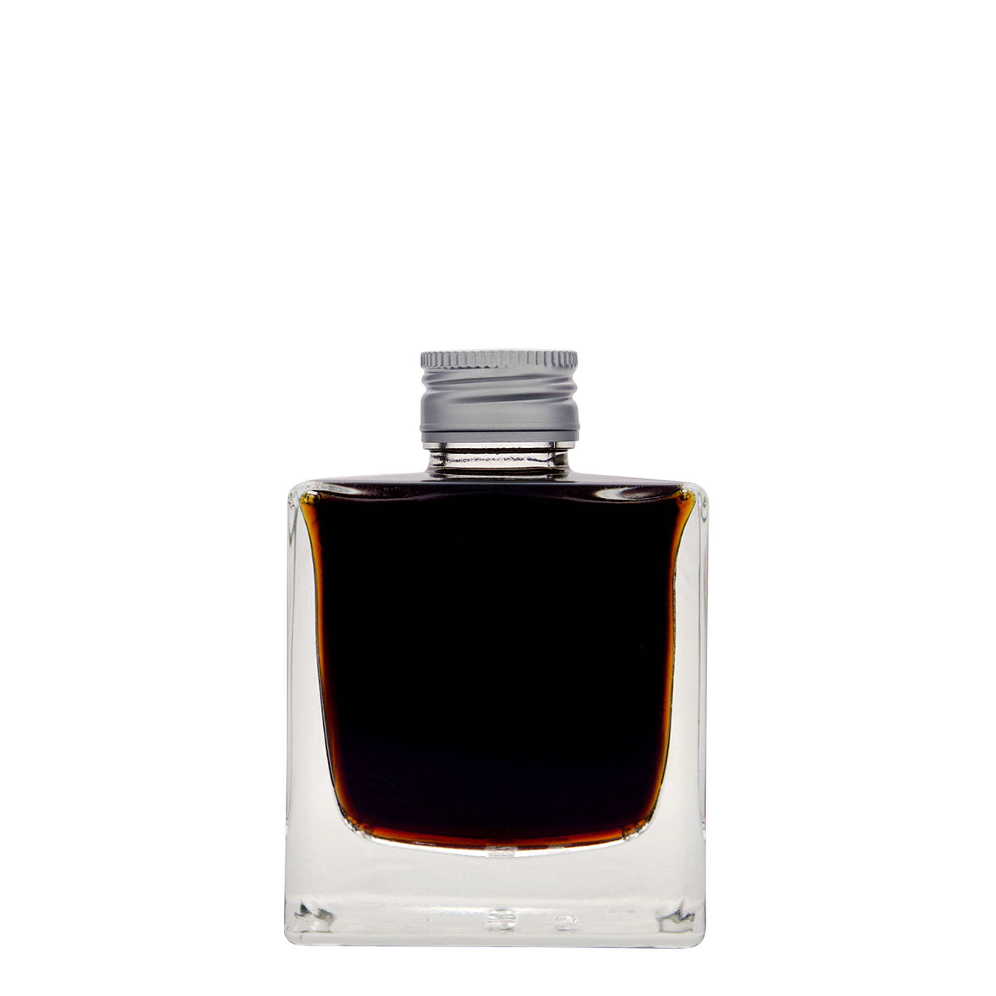 200 ml γυάλινο μπουκάλι 'Cube', τετράγωνο, στόμιο: PP 28 200 ml γυάλινο μπουκάλι 'Cube', τετράγωνο, στόμιο: PP 28