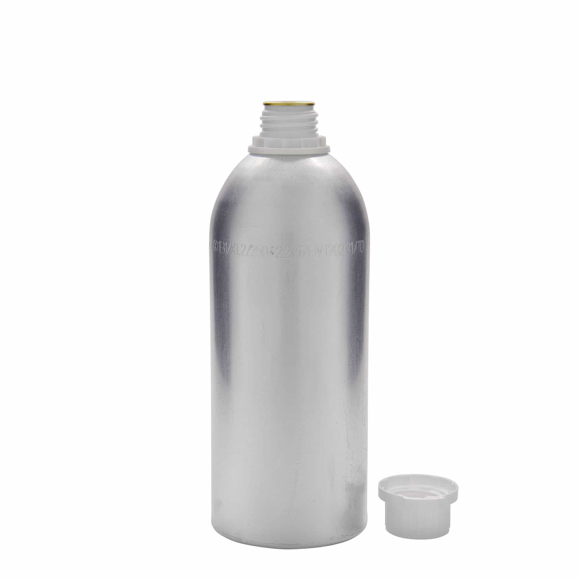 Μπουκάλι αλουμινίου 1100 ml, μεταλλικό, ασημί, στόμιο: DIN 32