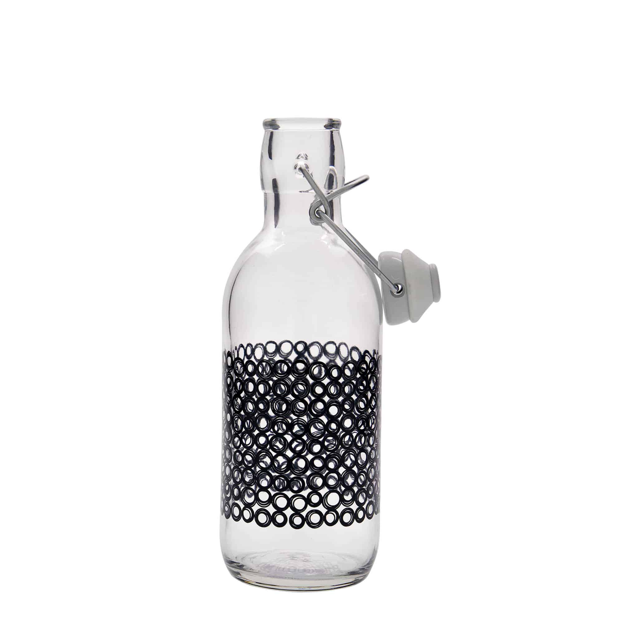 500 ml γυάλινο μπουκάλι 'Emilia', σχέδιο: Circola nero, στόμιο: κλείσιμο με μηχανισμό αρπάγης 500 ml γυάλινο μπουκάλι 'Emilia', σχέδιο: Circola nero, στόμιο: κλείσιμο με μηχανισμό αρπάγης