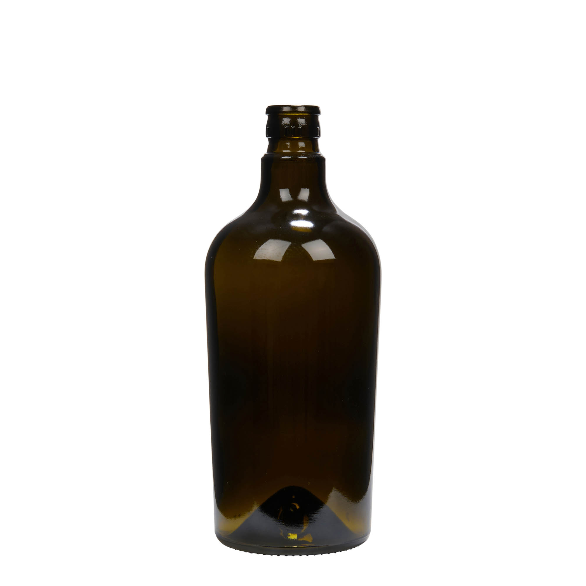 750 ml μπουκάλι ξυδιού/λαδιού 'Oleum', γυαλί, παλαιωμένο πράσινο, στόμιο: DOP