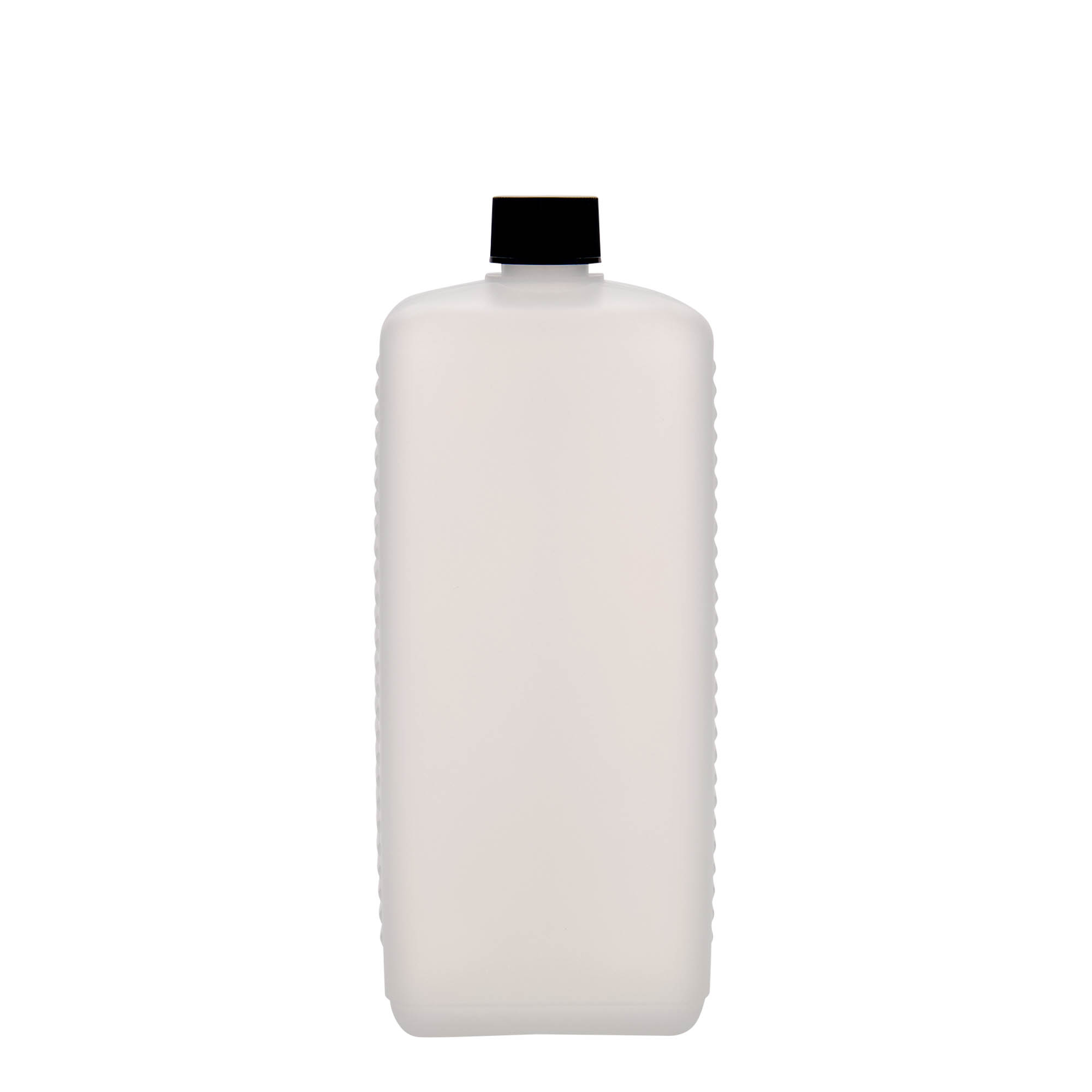 1.000 ml κανιστερόφιαλη, ορθογώνια, πλαστικό HDPE, φυσικό, στόμιο: DIN 25 EPE