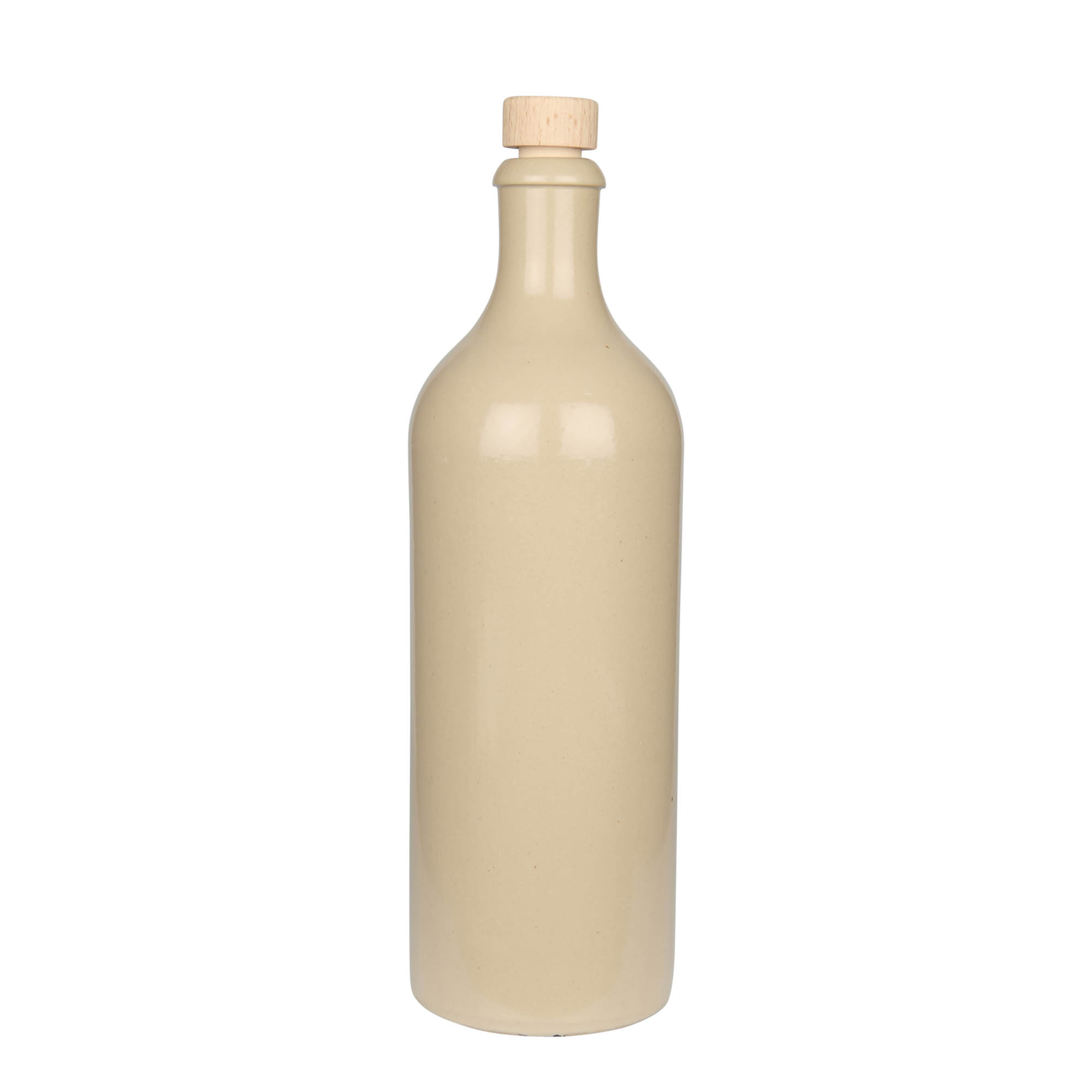 750 ml δοχείο από πηλό, κεραμικό, μπεζ, στόμιο: φελλός