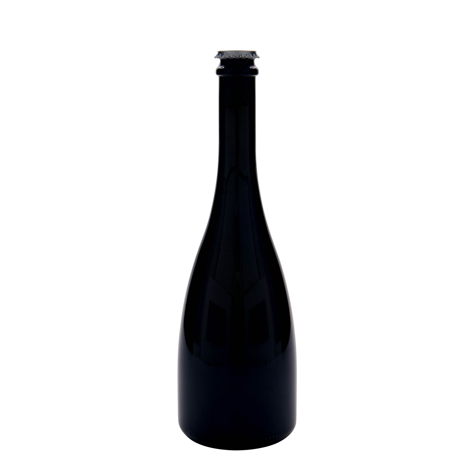 750 ml Μπουκάλι μπύρας/σαμπάνιας 'Tosca', γυαλί, παλαιωμένο πράσινο, στόμιο: καπάκι κορωνοειδές
