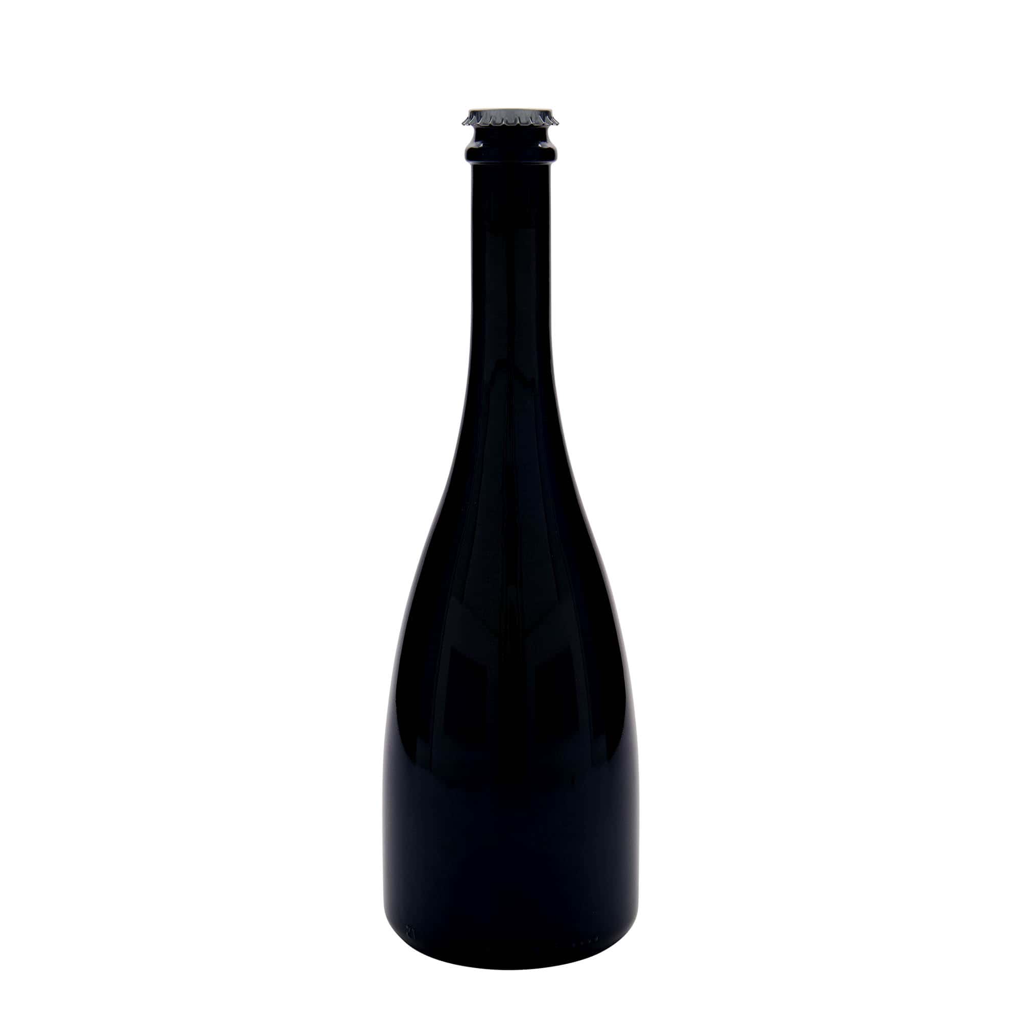 750 ml Μπουκάλι μπύρας/σαμπάνιας 'Tosca', γυαλί, παλαιωμένο πράσινο, στόμιο: καπάκι κορωνοειδές