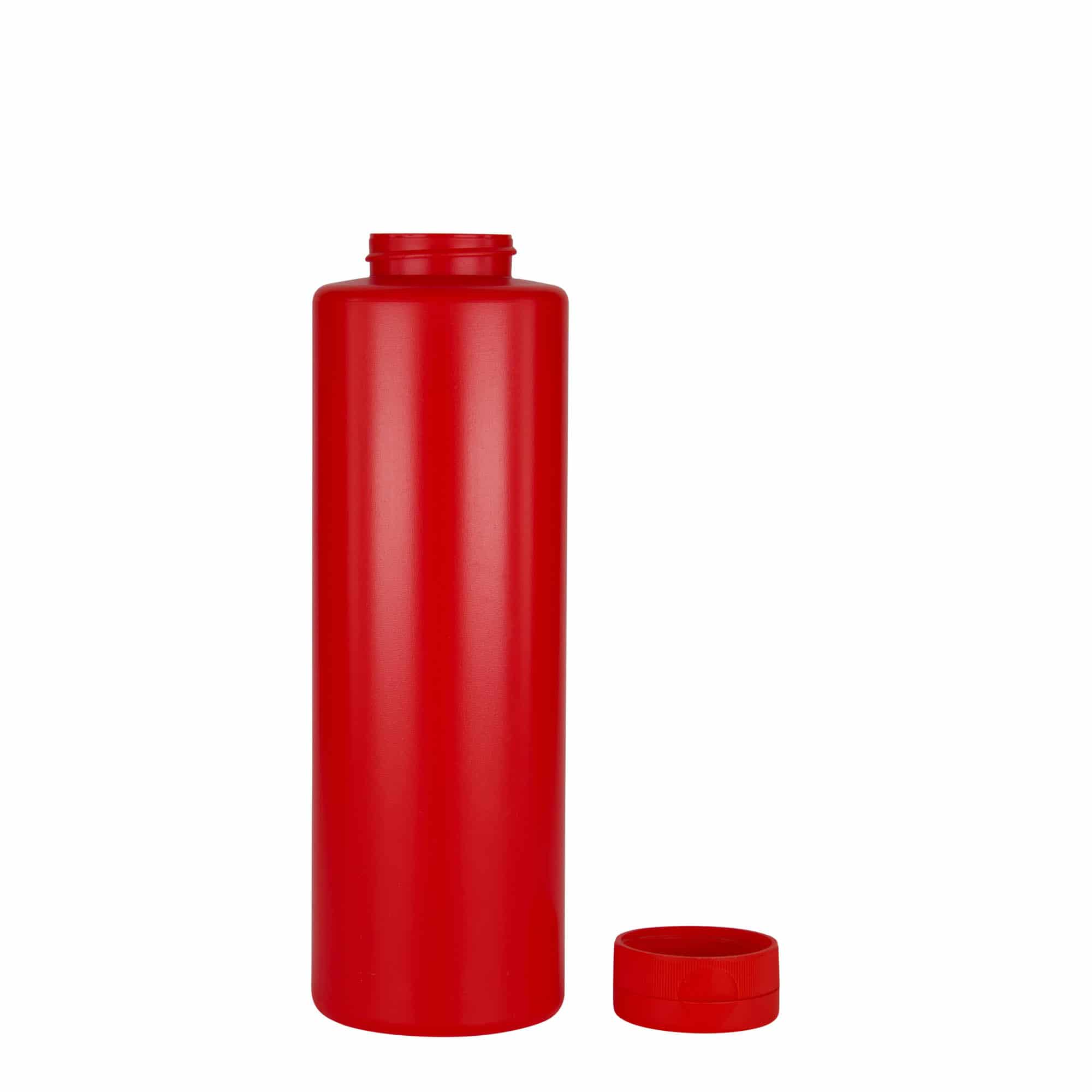 Μπουκάλι για σως 500 ml, πλαστικό LDPE, κόκκινο, στόμιο: 38/400