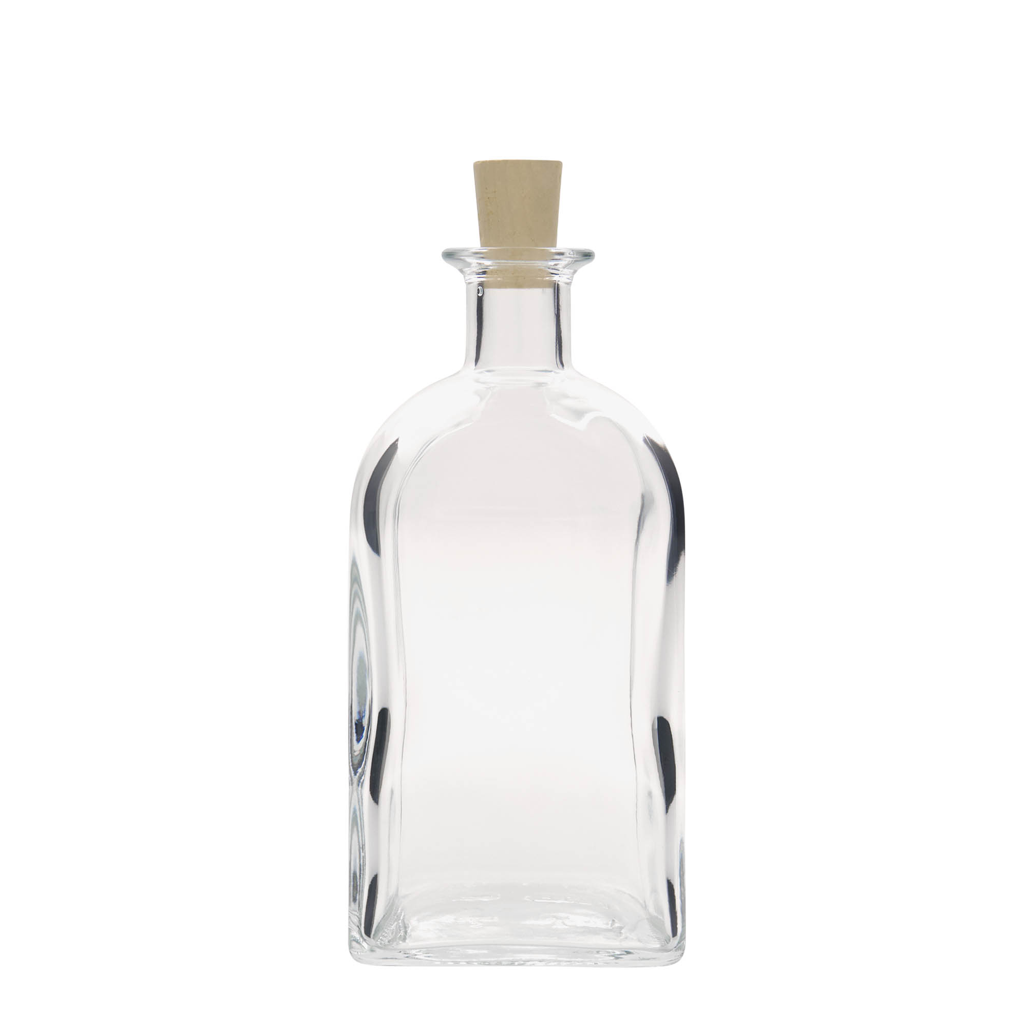 700 ml γυάλινο μπουκάλι Apotheker Carré, τετράγωνο, στόμιο: φελλός