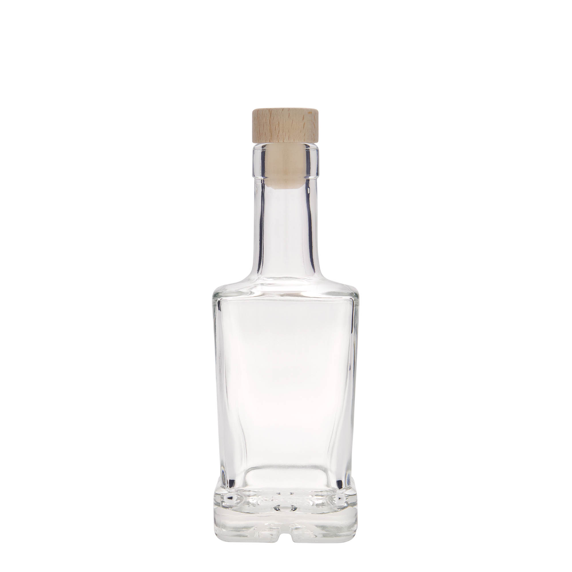 250 ml γυάλινο μπουκάλι 'Rene', τετράγωνο, στόμιο: φελλός