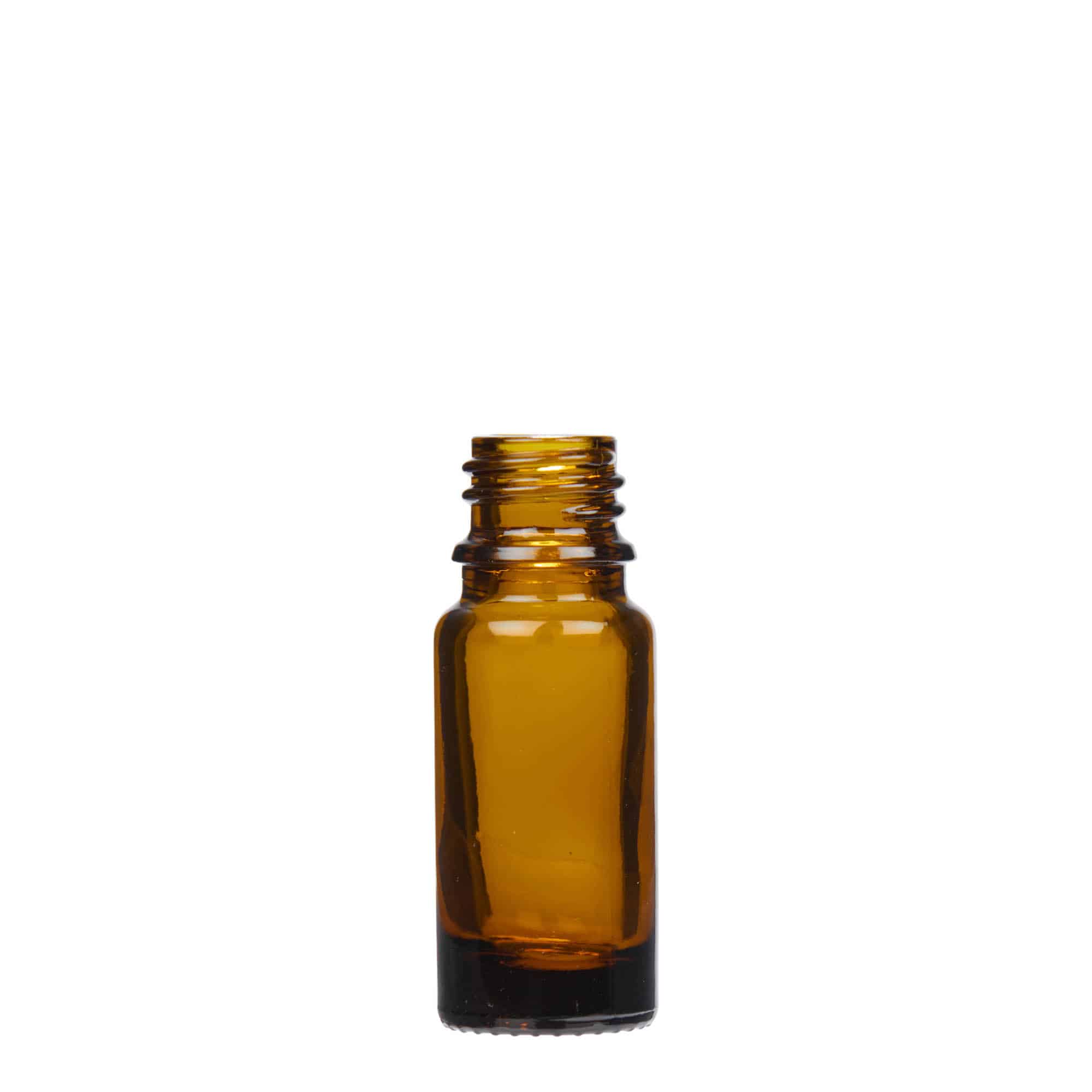 10 ml φιαλίδιο με πιπέτα, ιατρικό, γυάλινο, καφέ, στόμιο: DIN 18