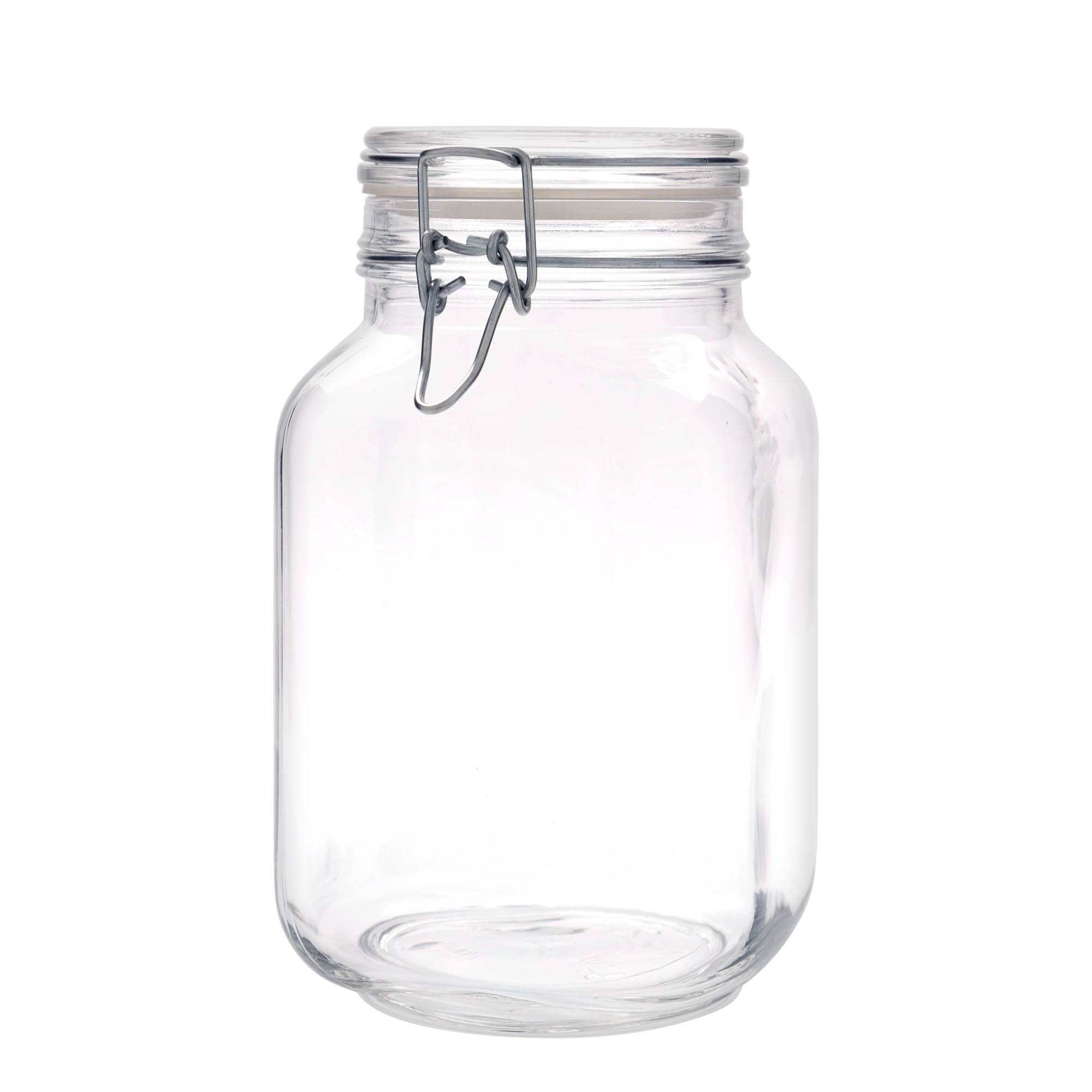 2.000 ml γυάλινο βάζο με σύρμα κλεισίματος 'Fido', τετράγωνο, στόμιο: κλείσιμο με σύρμα