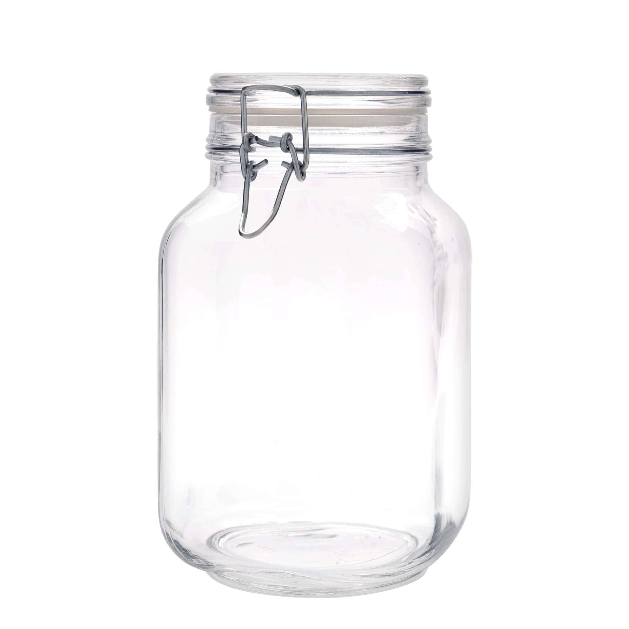 2.000 ml γυάλινο βάζο με σύρμα κλεισίματος 'Fido', τετράγωνο, στόμιο: κλείσιμο με σύρμα