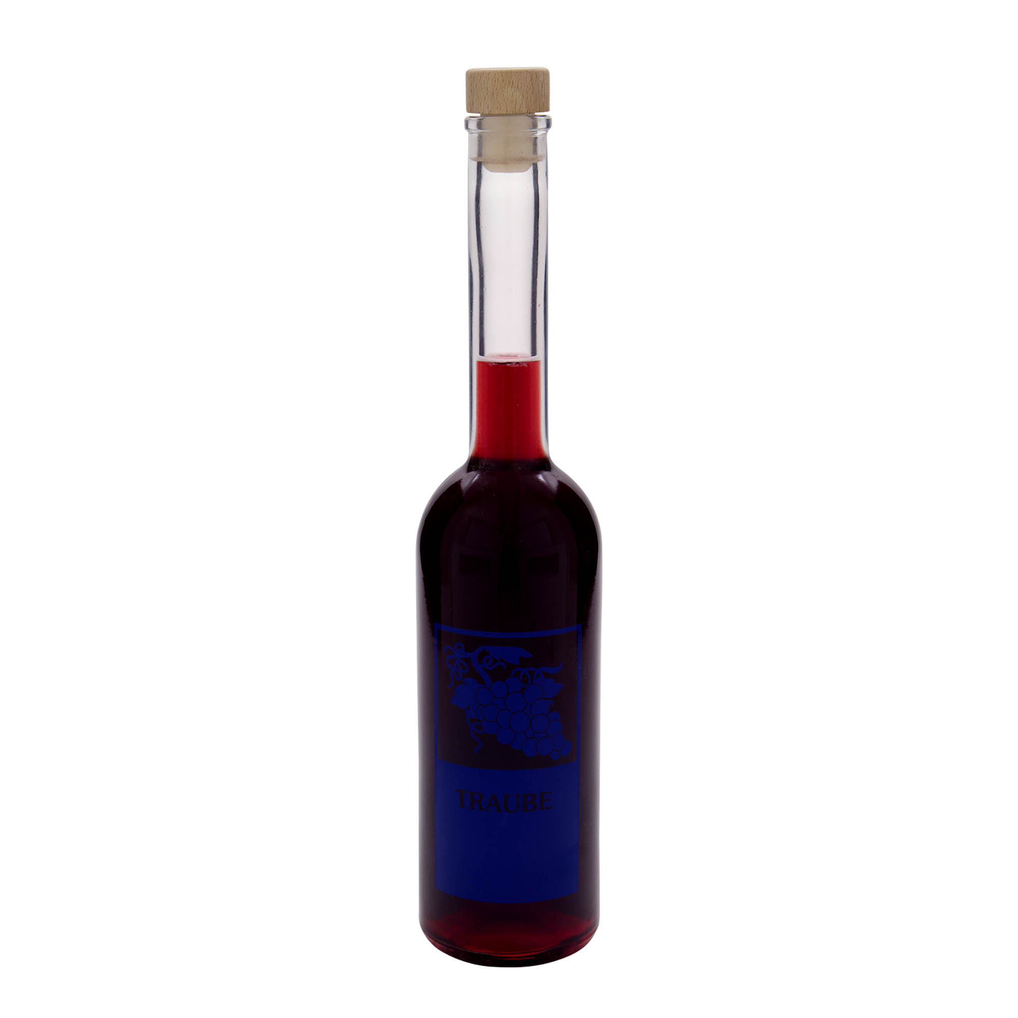 500 ml γυάλινο μπουκάλι 'Opera', σχέδιο: Σταφύλι, στόμιο: Φελλός
