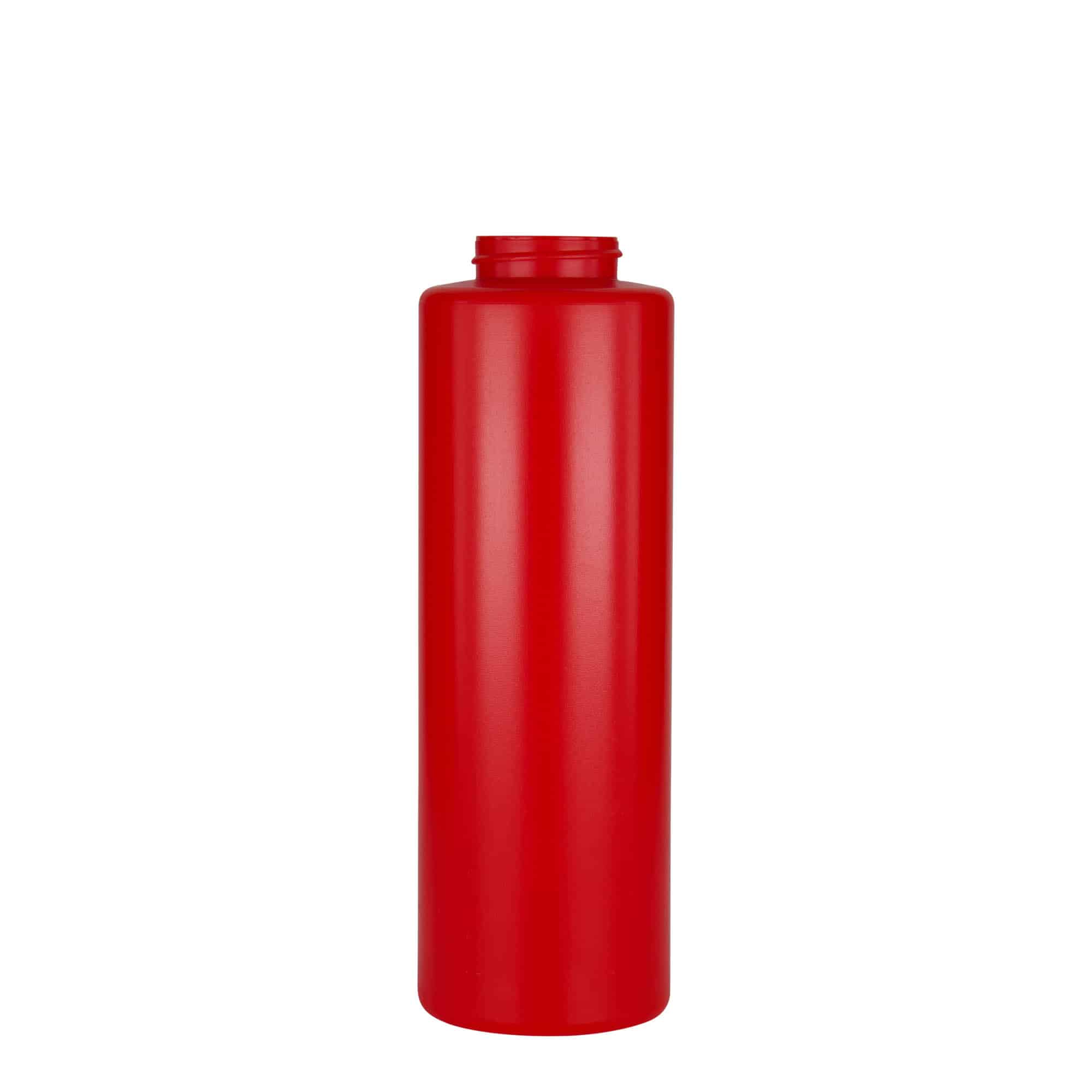 500 ml μπουκάλι σάλτσας, πλαστικό LDPE, κόκκινο, στόμιο: 38/400