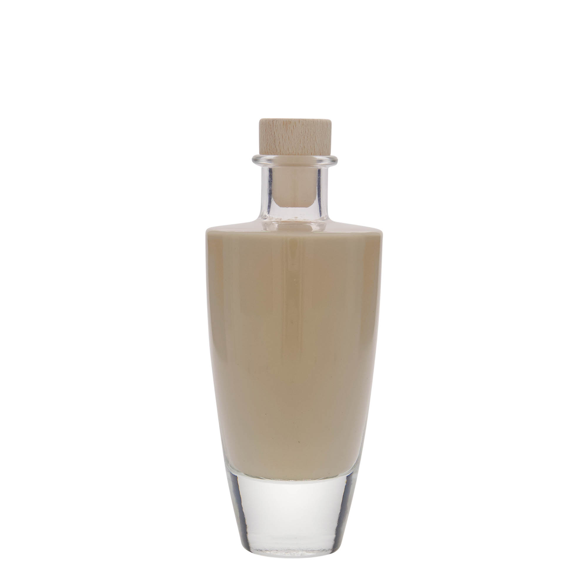 200 ml γυάλινο μπουκάλι 'Vanessa', οβάλ, στόμιο: φελλός
