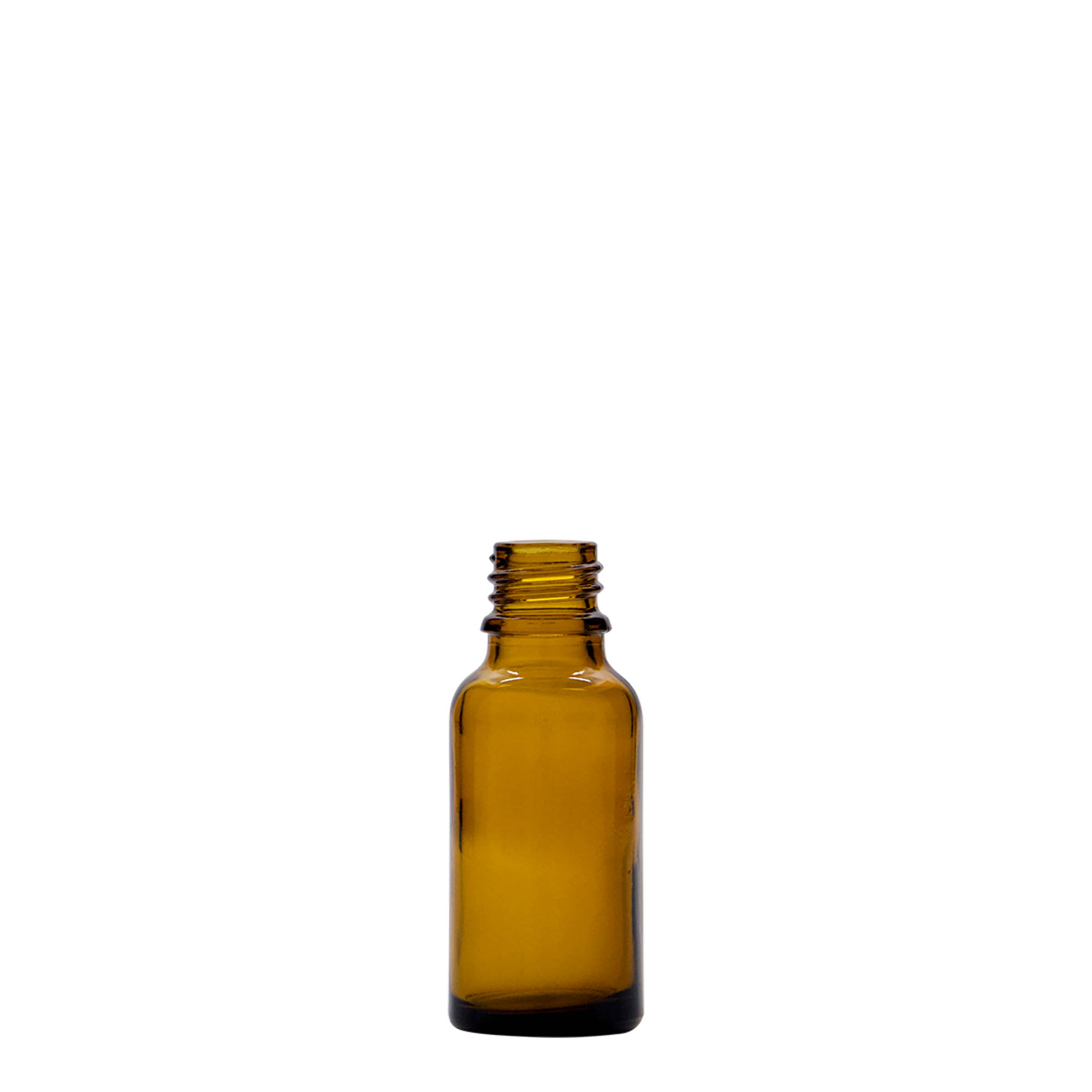 20 ml φαρμακευτικό μπουκάλι, καφέ γυαλί, στόμιο: DIN 18