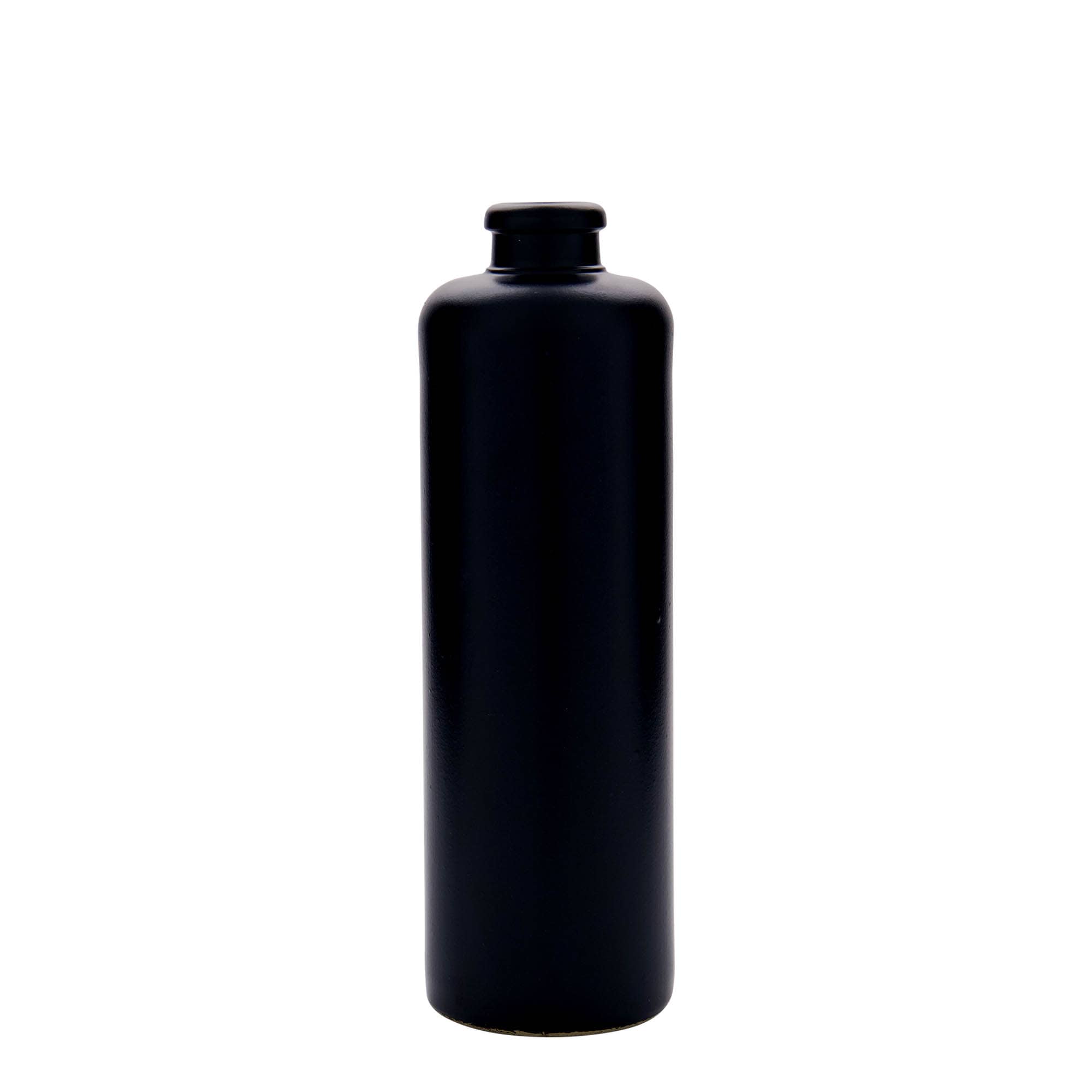 Κεραμικό μπουκάλι 500 ml, κεραμικό, μαύρο, στόμιο: φελλός