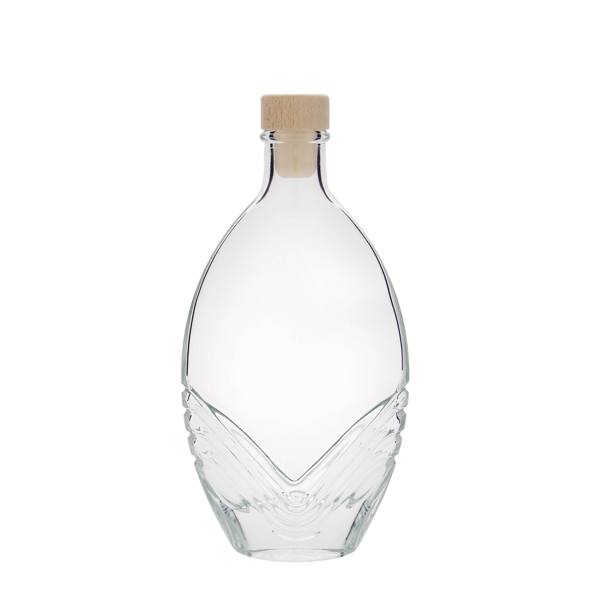 200 ml γυάλινο μπουκάλι 'Florence', οβάλ, στόμιο: φελλός