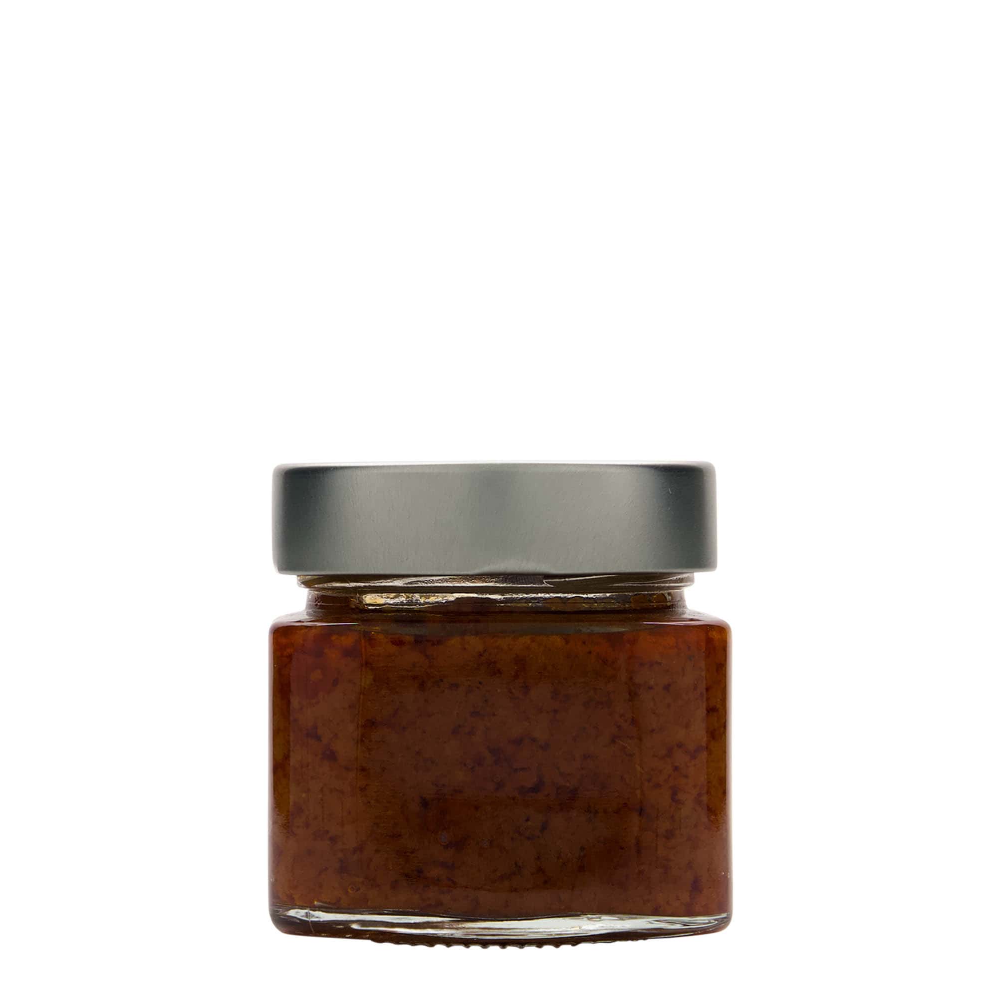 212 ml τετράγωνο γυάλινο βάζο 'Kimba', στόμιο: Extra-Deep-Twist-Off (EDTO 70)