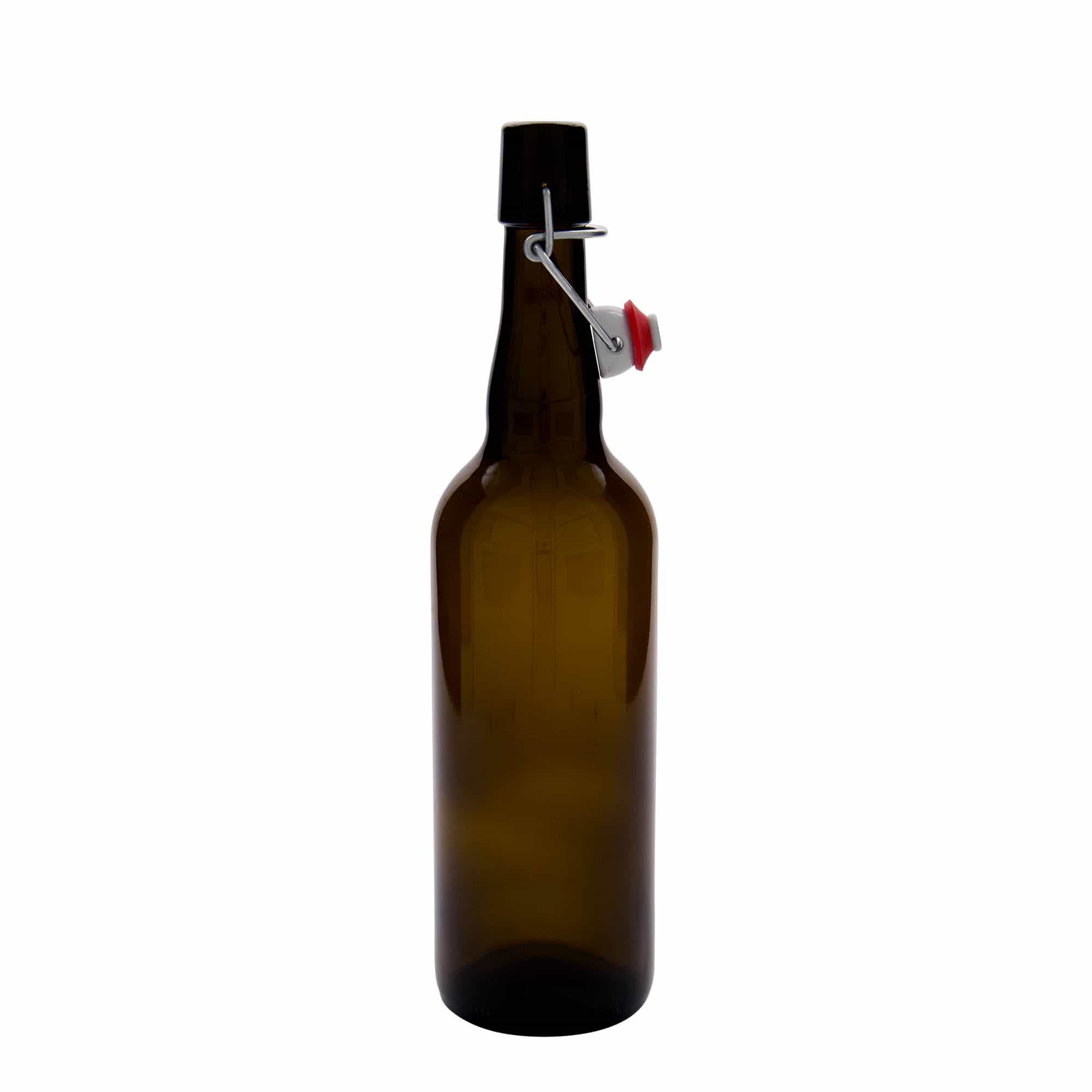 750 ml μπουκάλι μπύρας Βέλγιο, γυαλί, καφέ, στόμιο: κλείσιμο με μπρούτζινο μηχανισμό