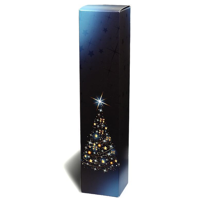 Κουτί δώρου 'X-Mas Tree', ορθογώνιο, χαρτόνι, μπλε
