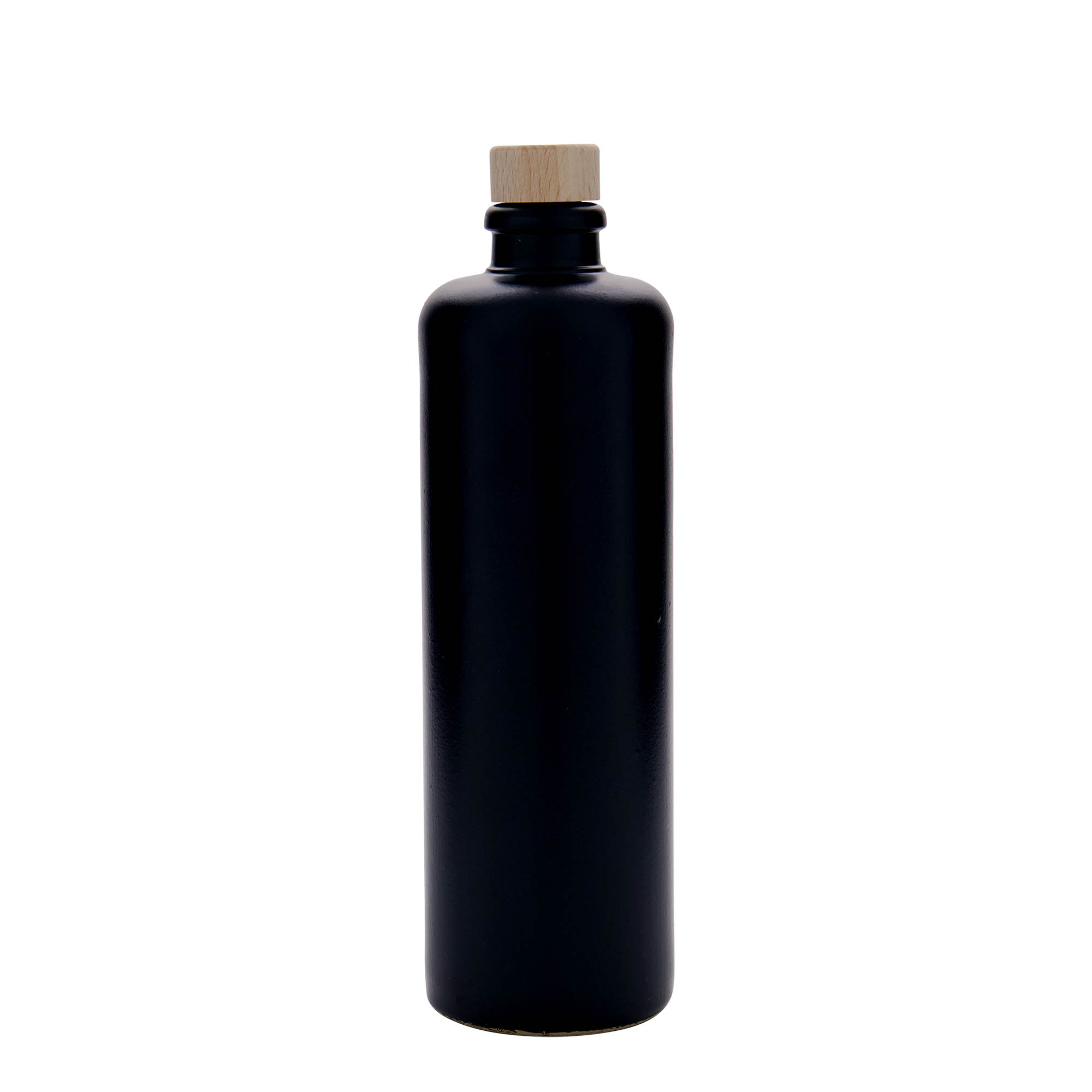 500 ml κανάτα από πήλινο δοχείο, μαύρη, στόμιο: φελλός