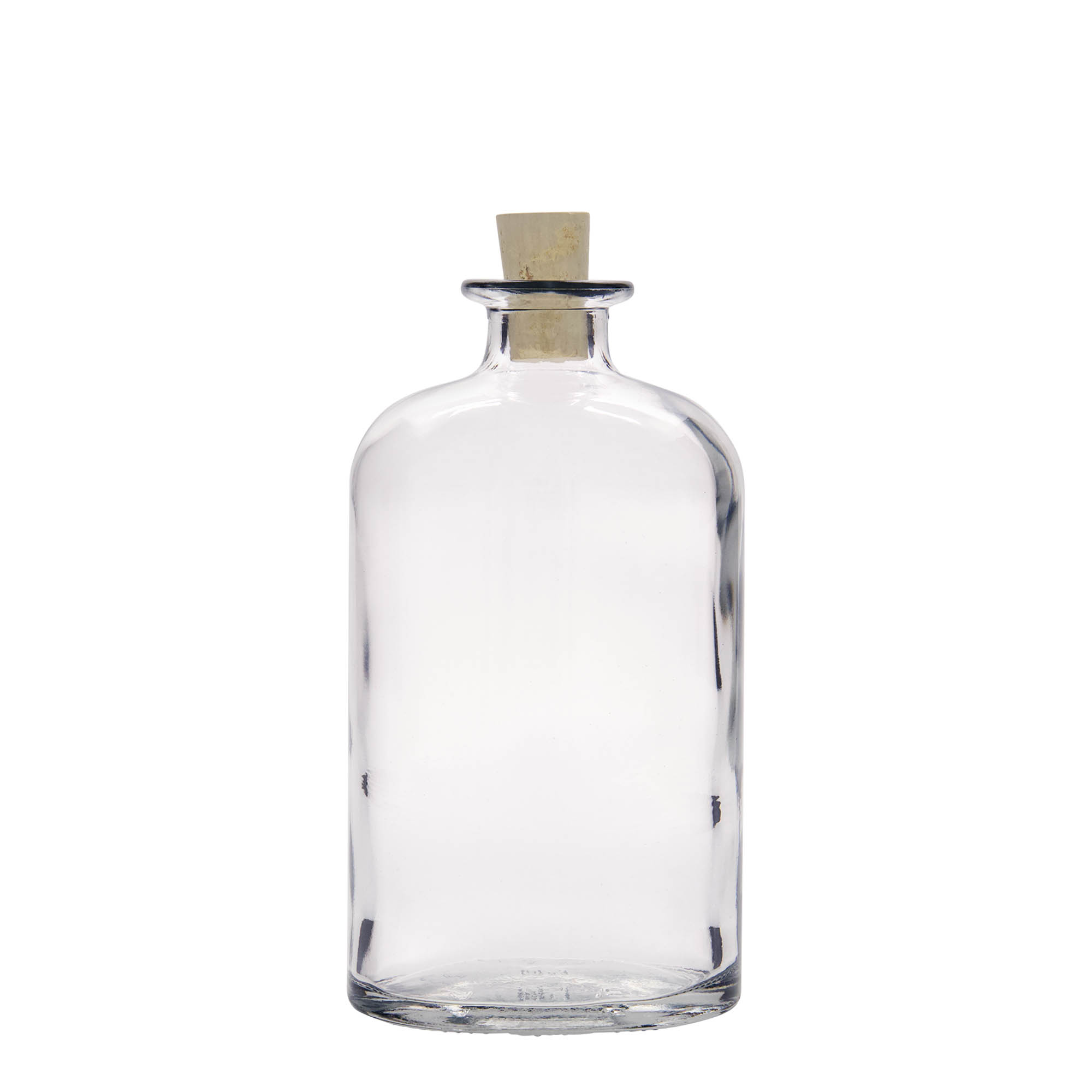 500 ml γυάλινο μπουκάλι 'Dundee', οβάλ, στόμιο: φελλός
