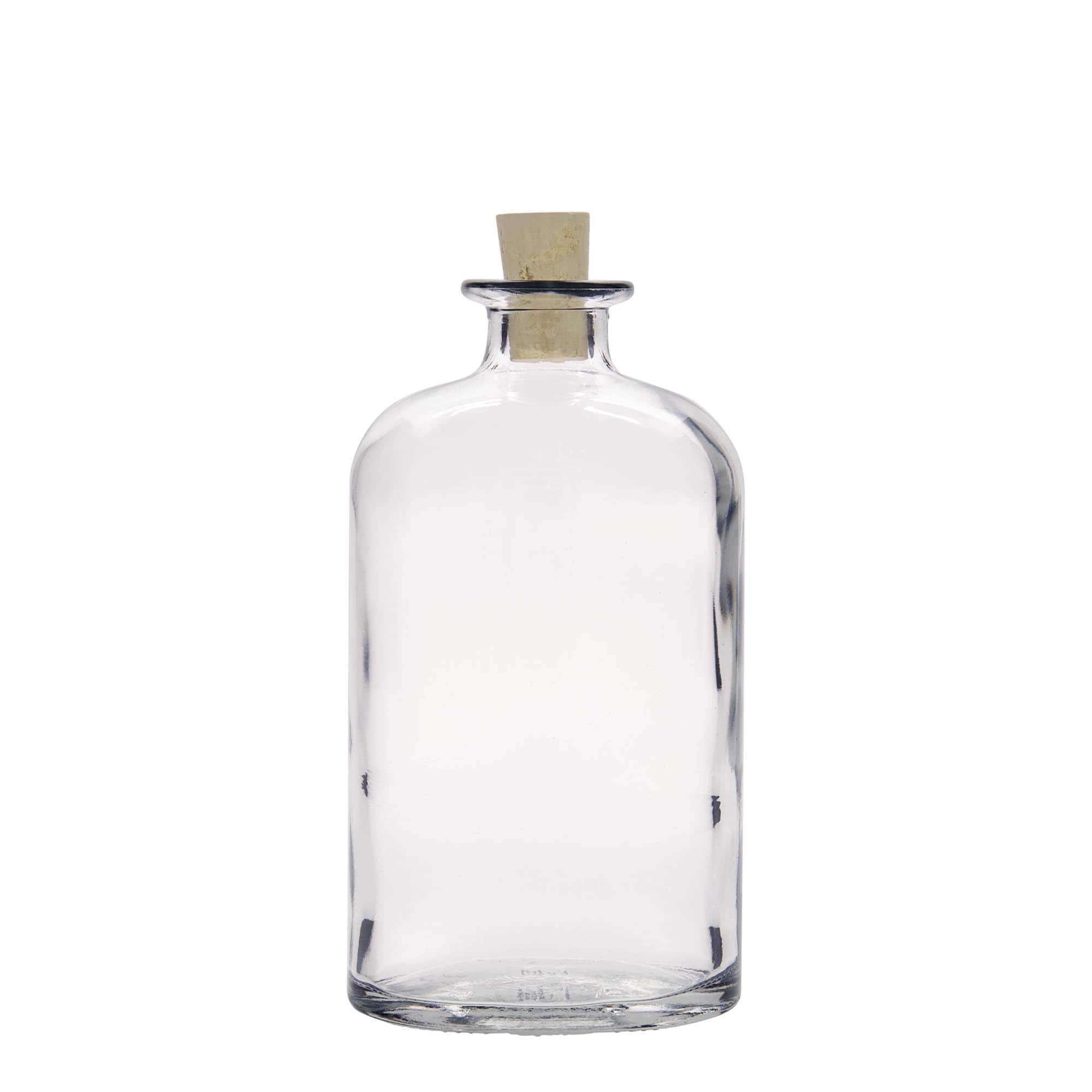 500 ml γυάλινο μπουκάλι 'Dundee', οβάλ, στόμιο: φελλός
