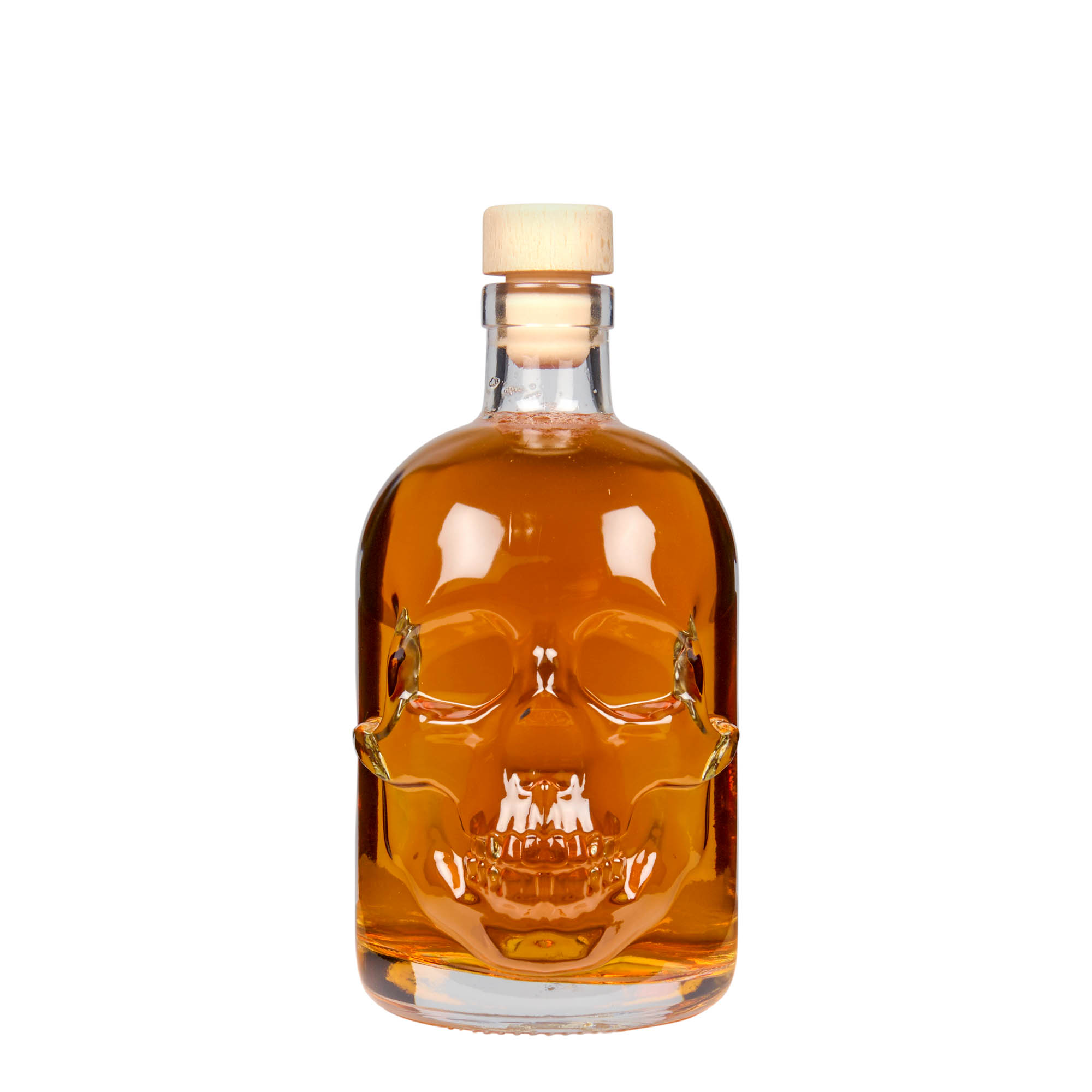 500 ml γυάλινο μπουκάλι 'Κρανίο', στόμιο: φελλός