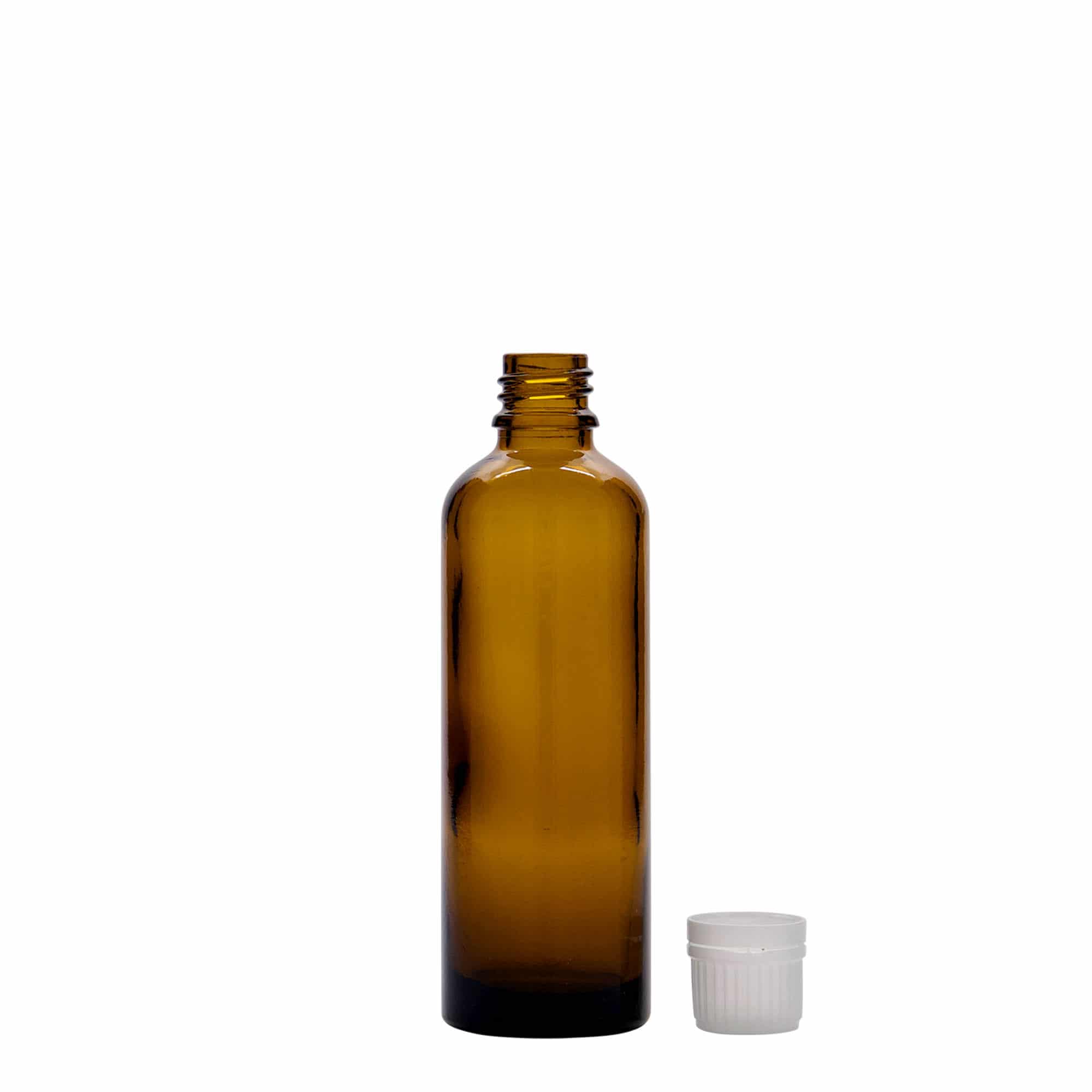 75 ml ιατρικό μπουκάλι, γυαλί, καφέ, στόμιο: DIN 18