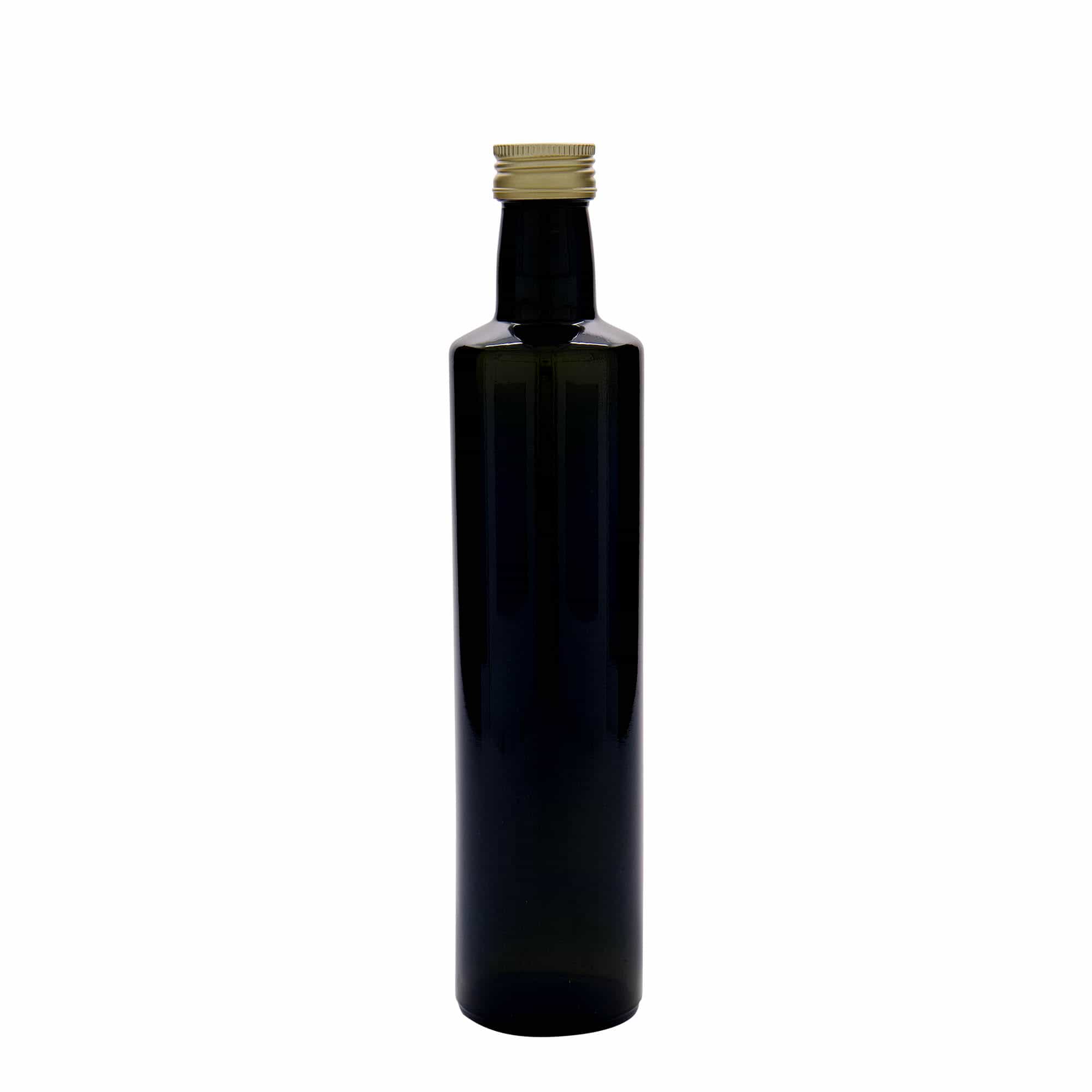 500 ml γυάλινο μπουκάλι 'Dorica', παλαιωμένο πράσινο, στόμιο: PP 31,5