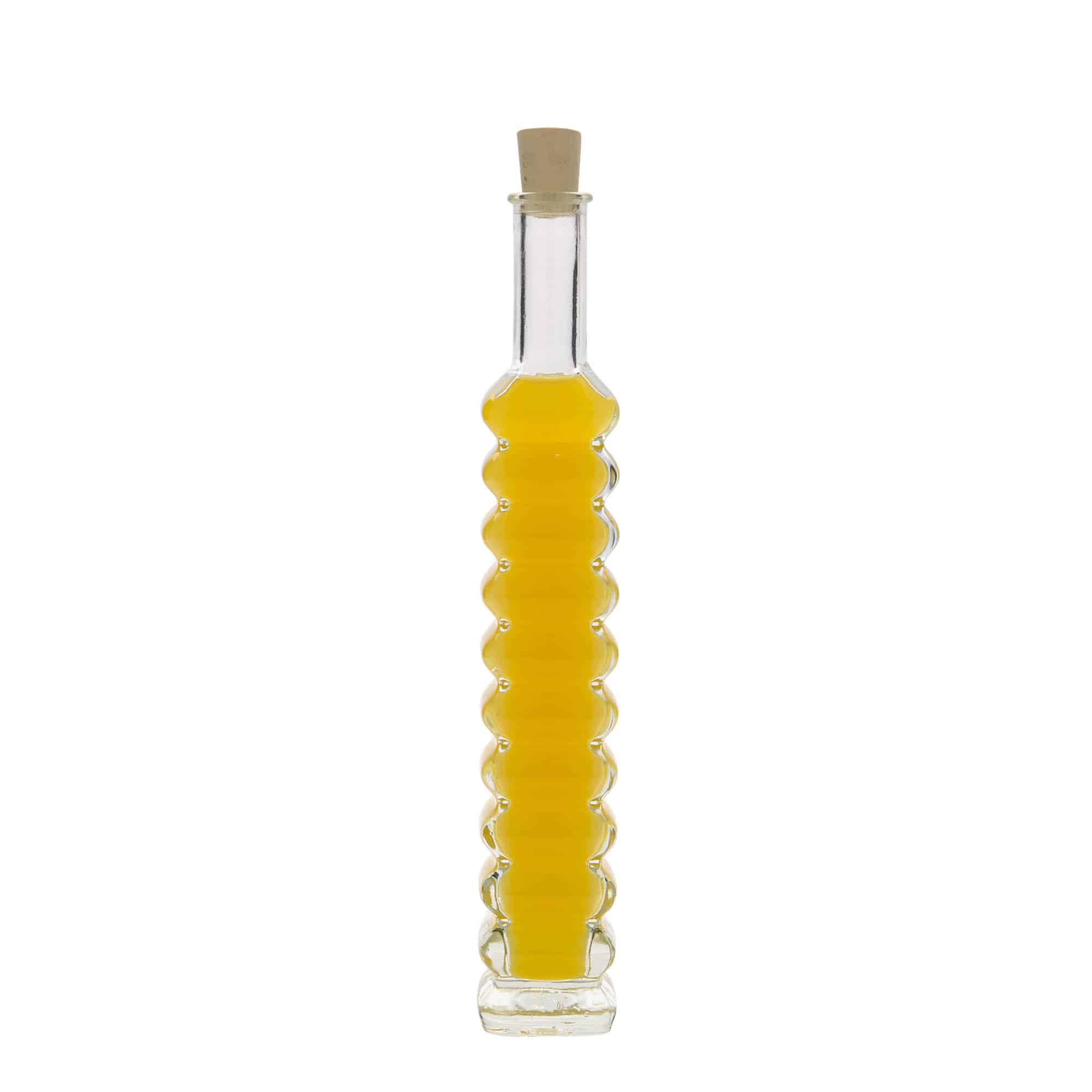Γυάλινο μπουκάλι 'Roma' 100 ml, τετράγωνο, στόμιο: φελλός