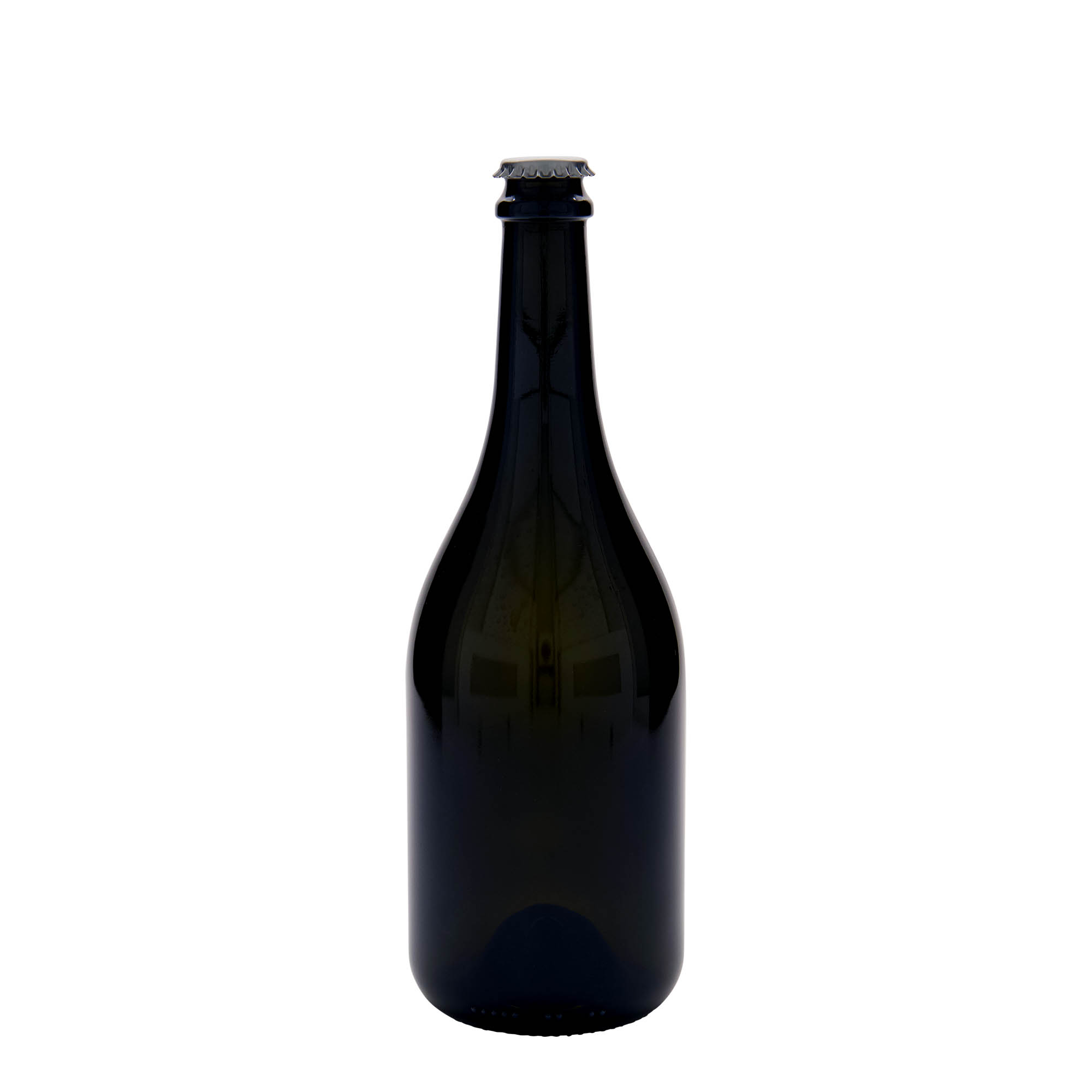 750 ml Μπουκάλι μπύρας 'Horta', γυαλί, παλαιωμένο πράσινο, στόμιο: καπάκι κορώνας