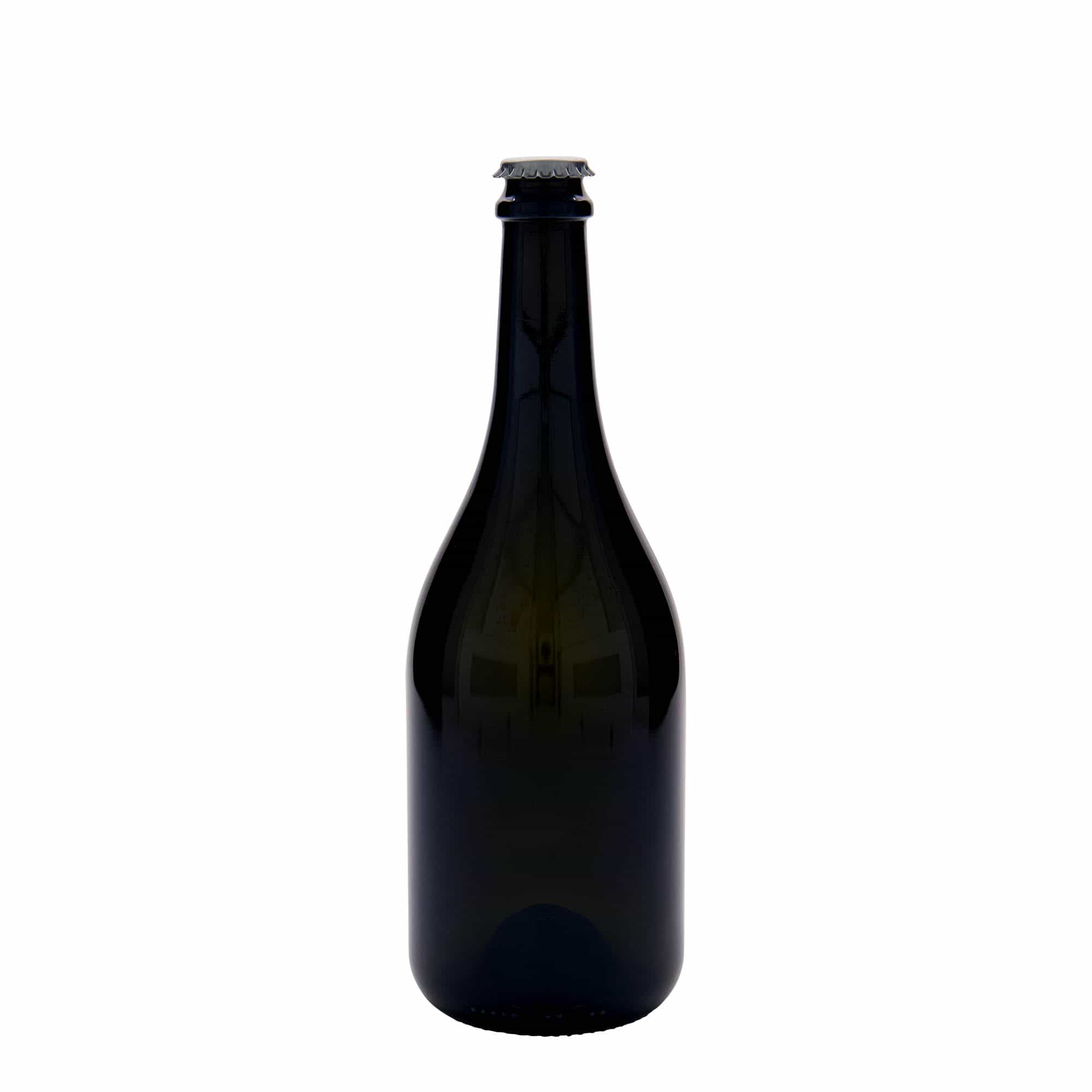 750 ml Μπουκάλι μπύρας 'Horta', γυαλί, παλαιωμένο πράσινο, στόμιο: καπάκι κορώνας