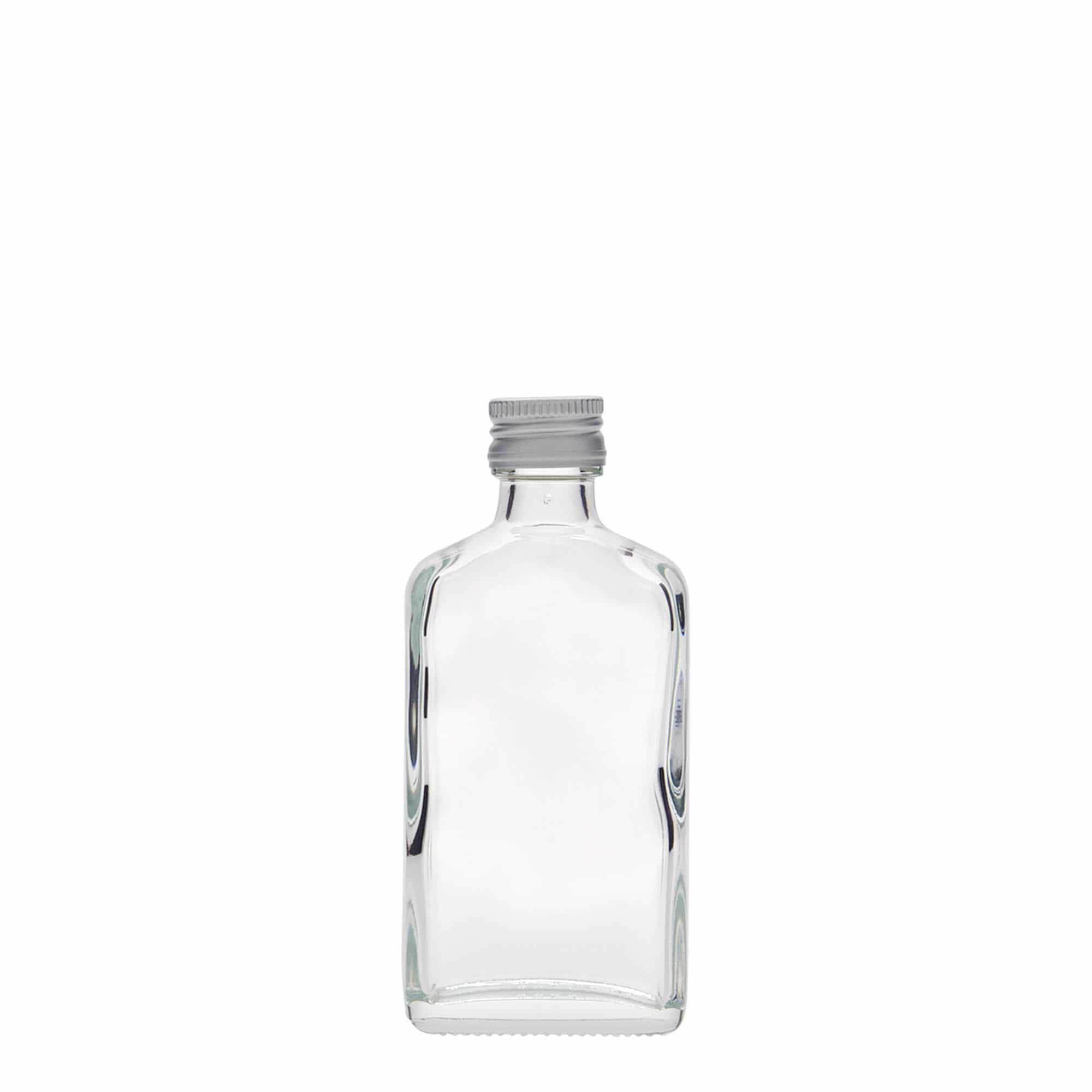 50 ml φιαλίδιο τσέπης, ορθογώνιο, γυαλί, στόμιο: PP 18
